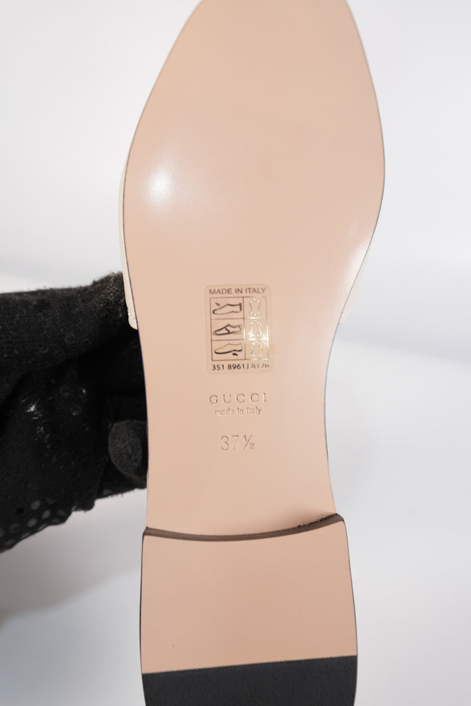 Interlocking G Slides in White Size 37.5 EU (23.5cm) | Purse Maison Luxury Bags Shop