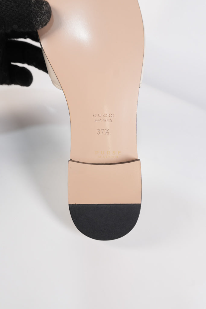 Interlocking G Slides in White Size 37.5 EU (23.5cm) | Purse Maison Luxury Bags Shop