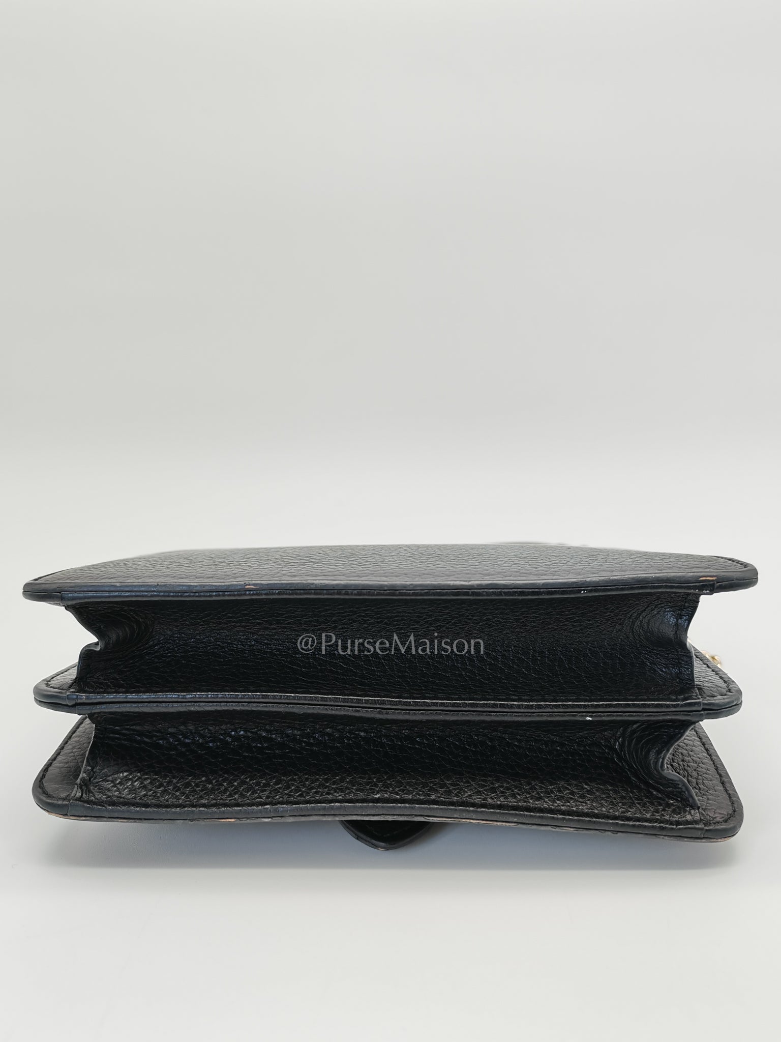 Interlocking G Small Chain Shoulder Bag in Black in Gold Hardware | Purse Maison Luxury Bags Shop