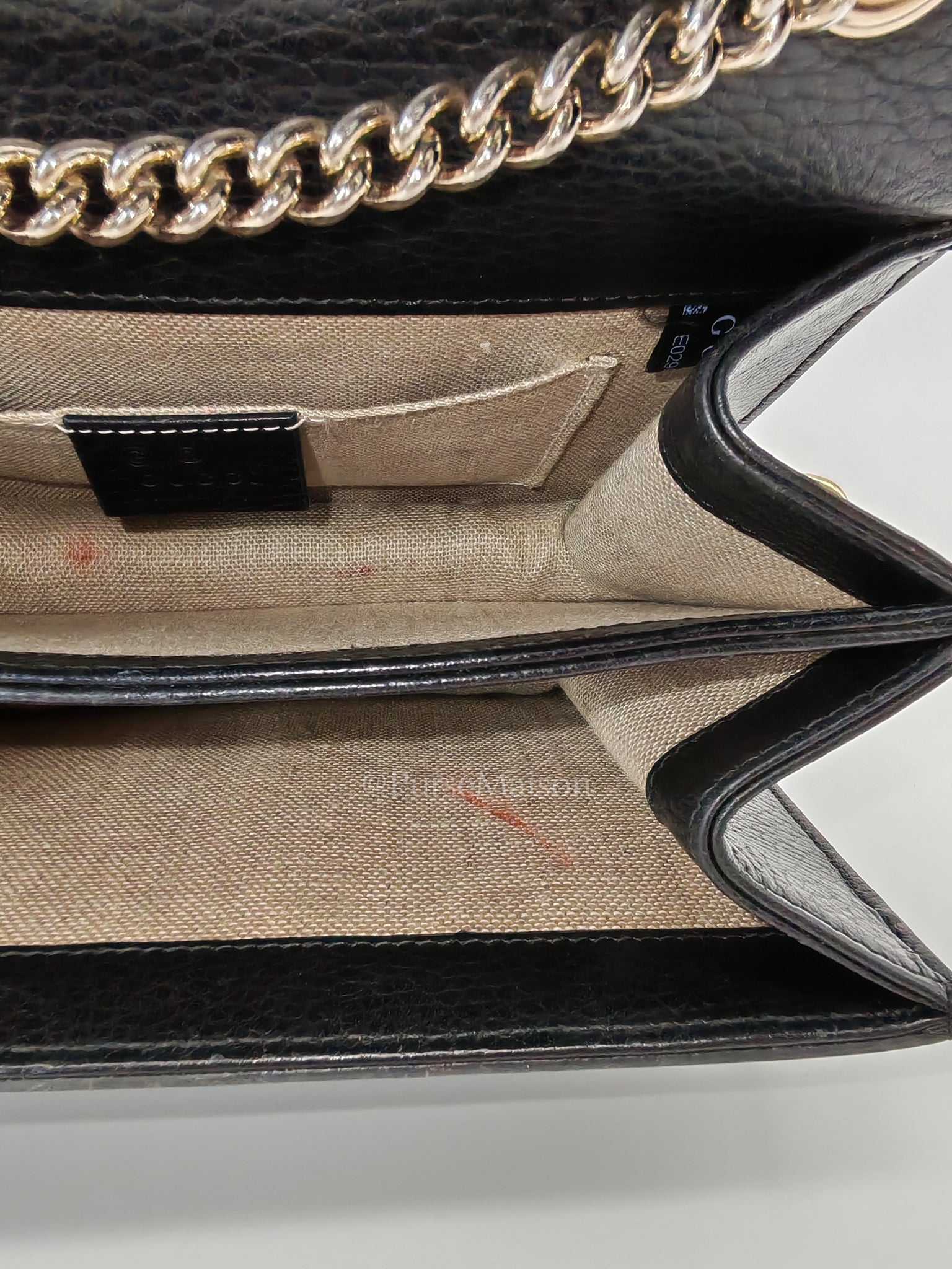 Interlocking G Small Chain Shoulder Bag in Black in Gold Hardware | Purse Maison Luxury Bags Shop