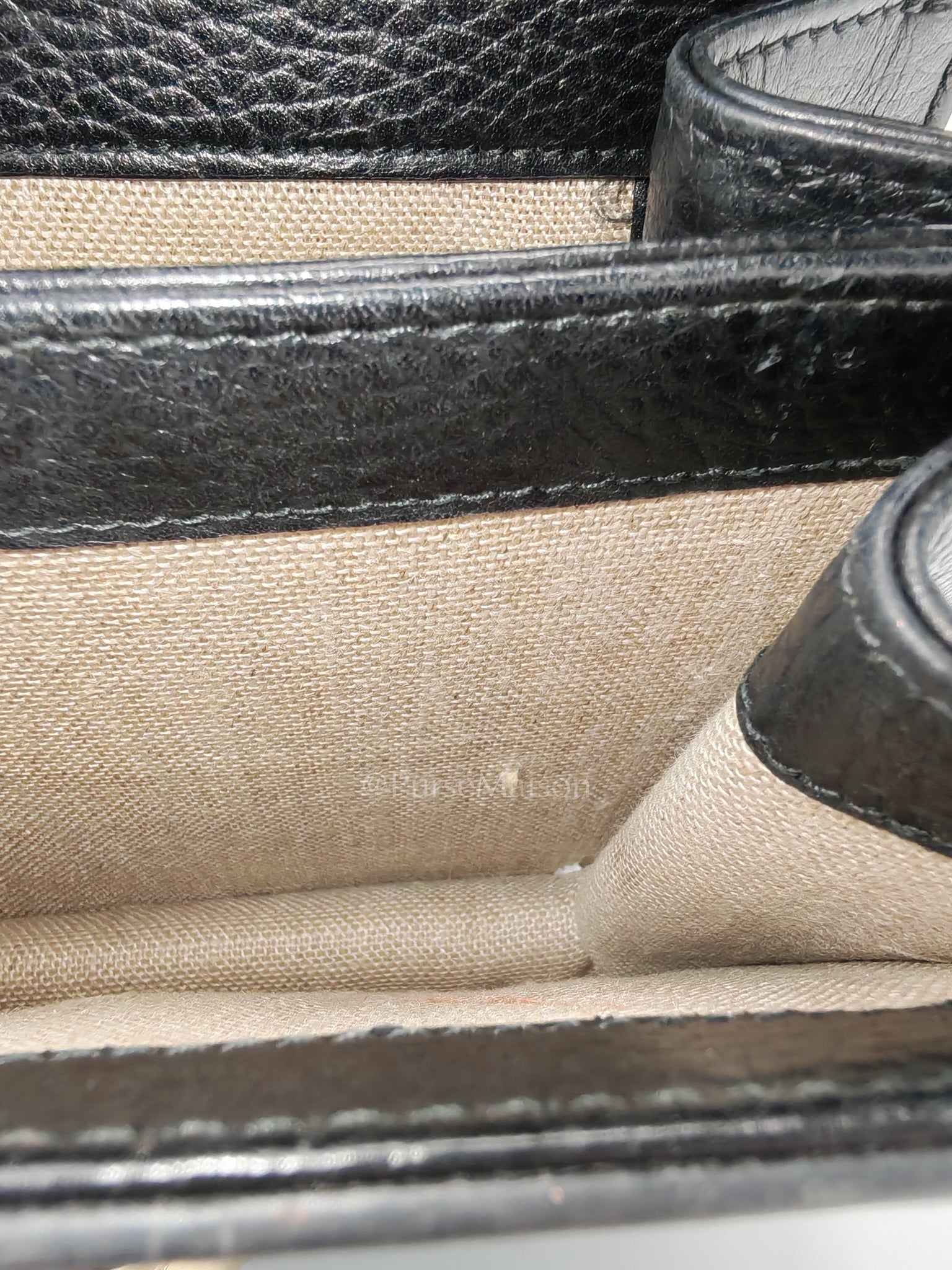 Interlocking G Small Chain Shoulder Bag in Black in Gold Hardware | Purse Maison Luxury Bags Shop