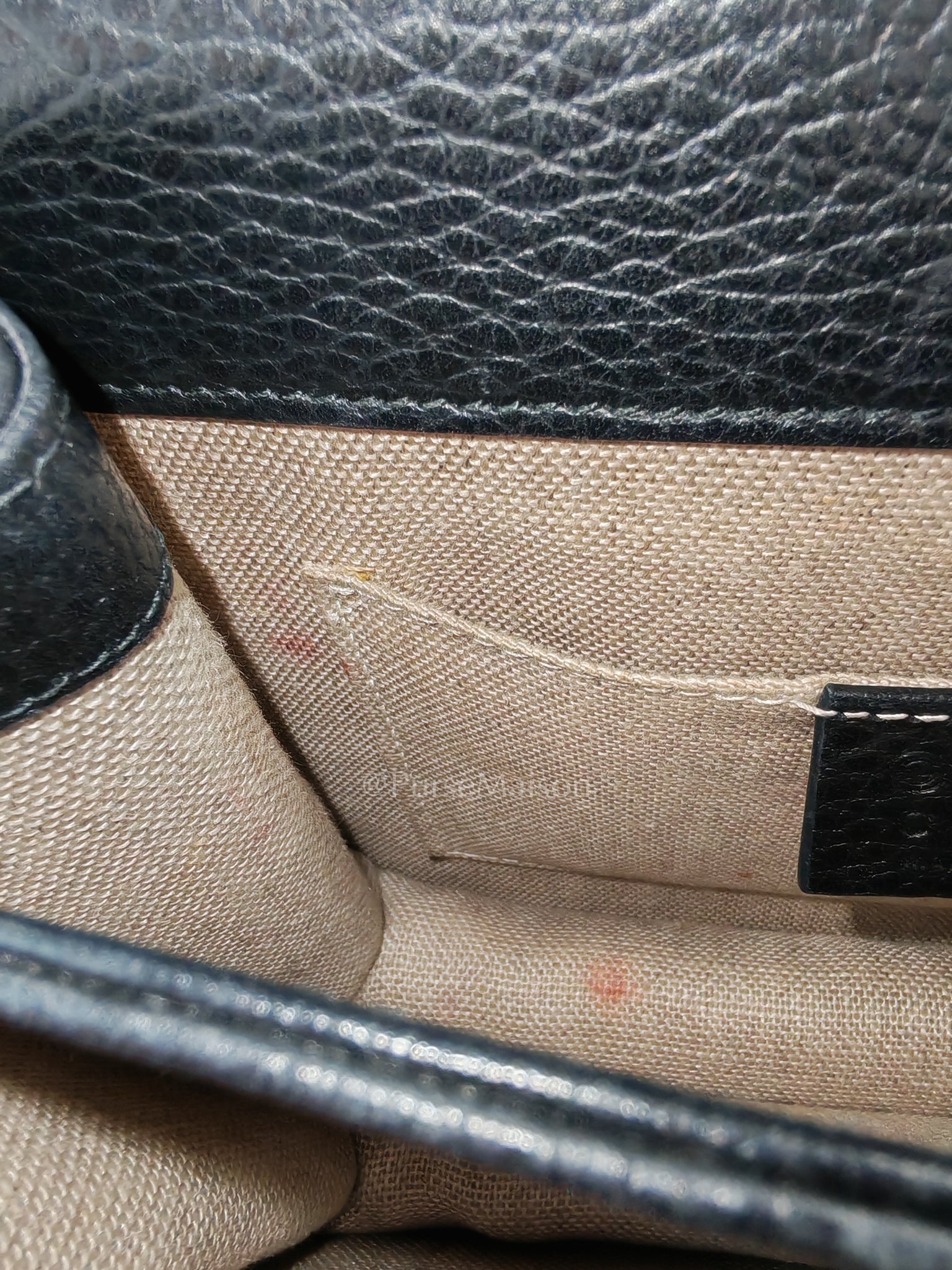 Interlocking G Small Chain Shoulder Bag in Black in Gold Hardware | Purse Maison Luxury Bags Shop