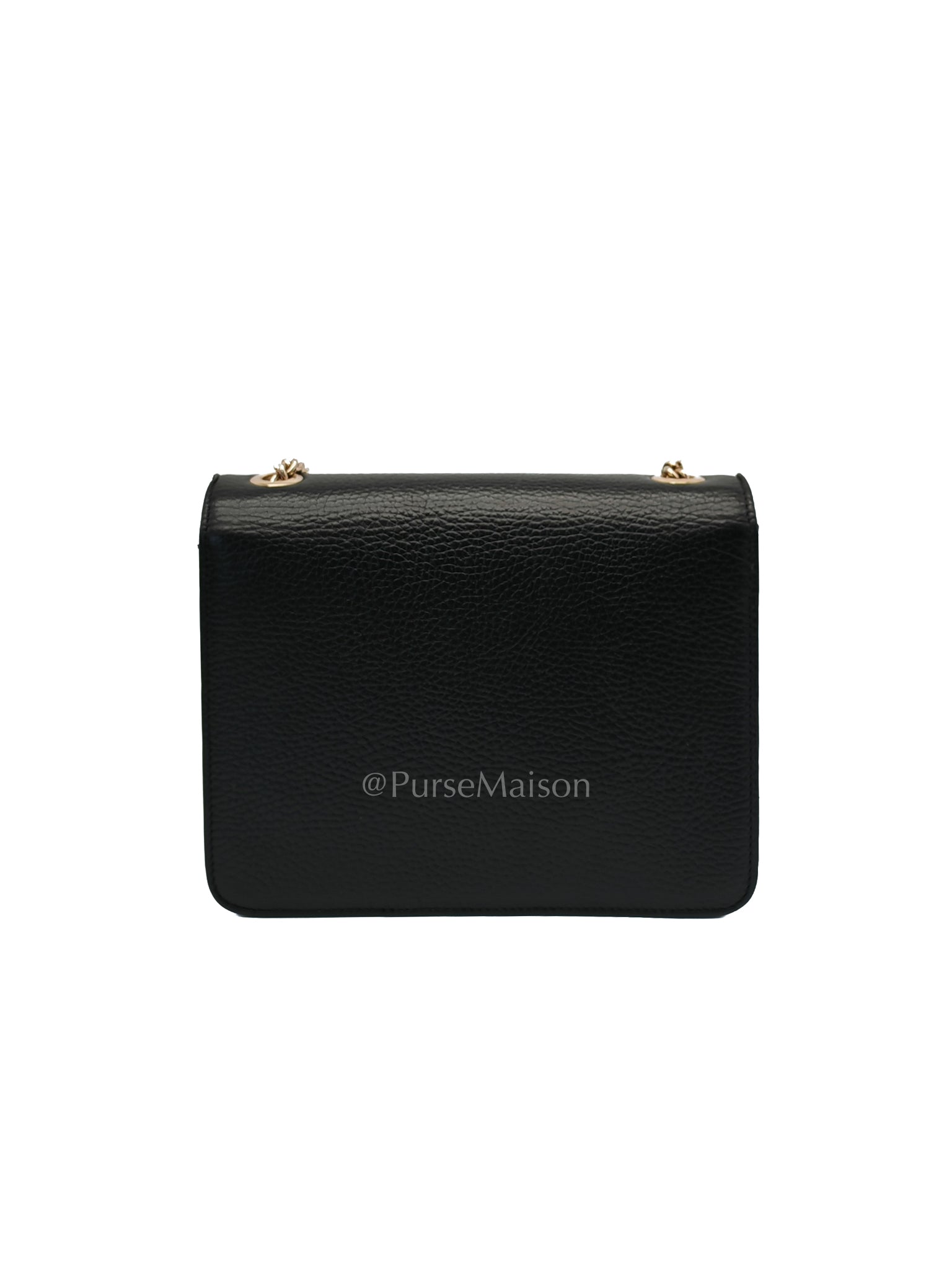 Interlocking G Small Chain Shoulder Bag in Black in Gold Hardware | Purse Maison Luxury Bags Shop