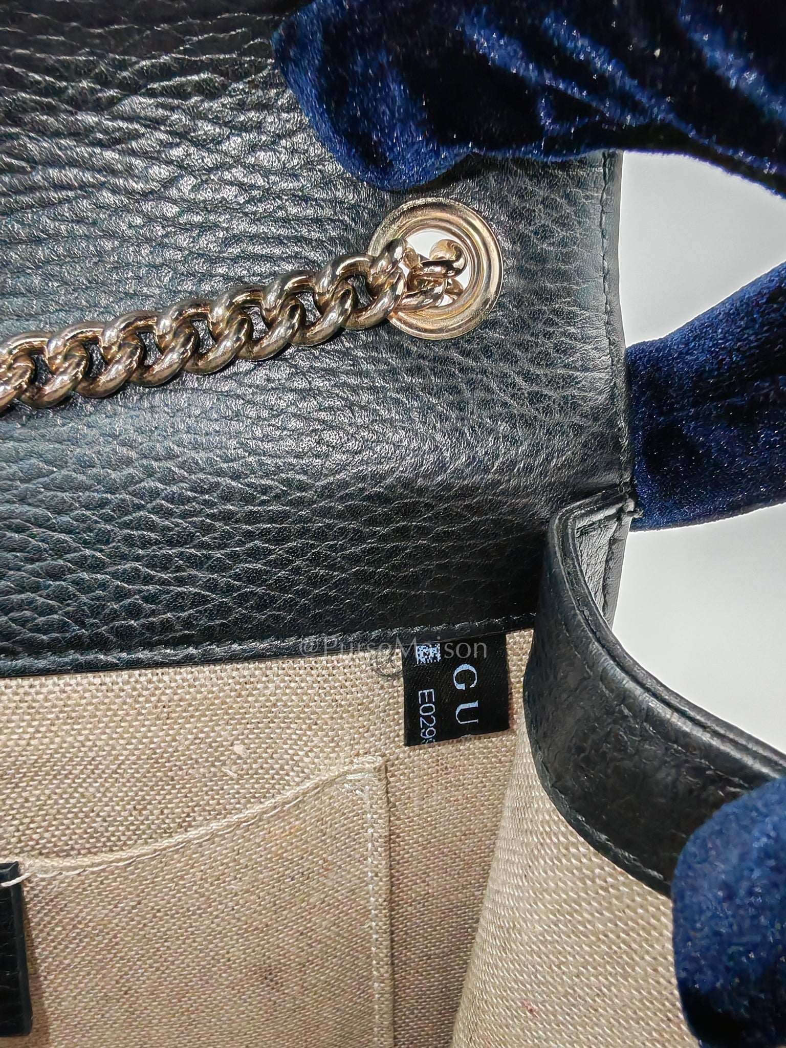 Interlocking G Small Chain Shoulder Bag in Black in Gold Hardware | Purse Maison Luxury Bags Shop