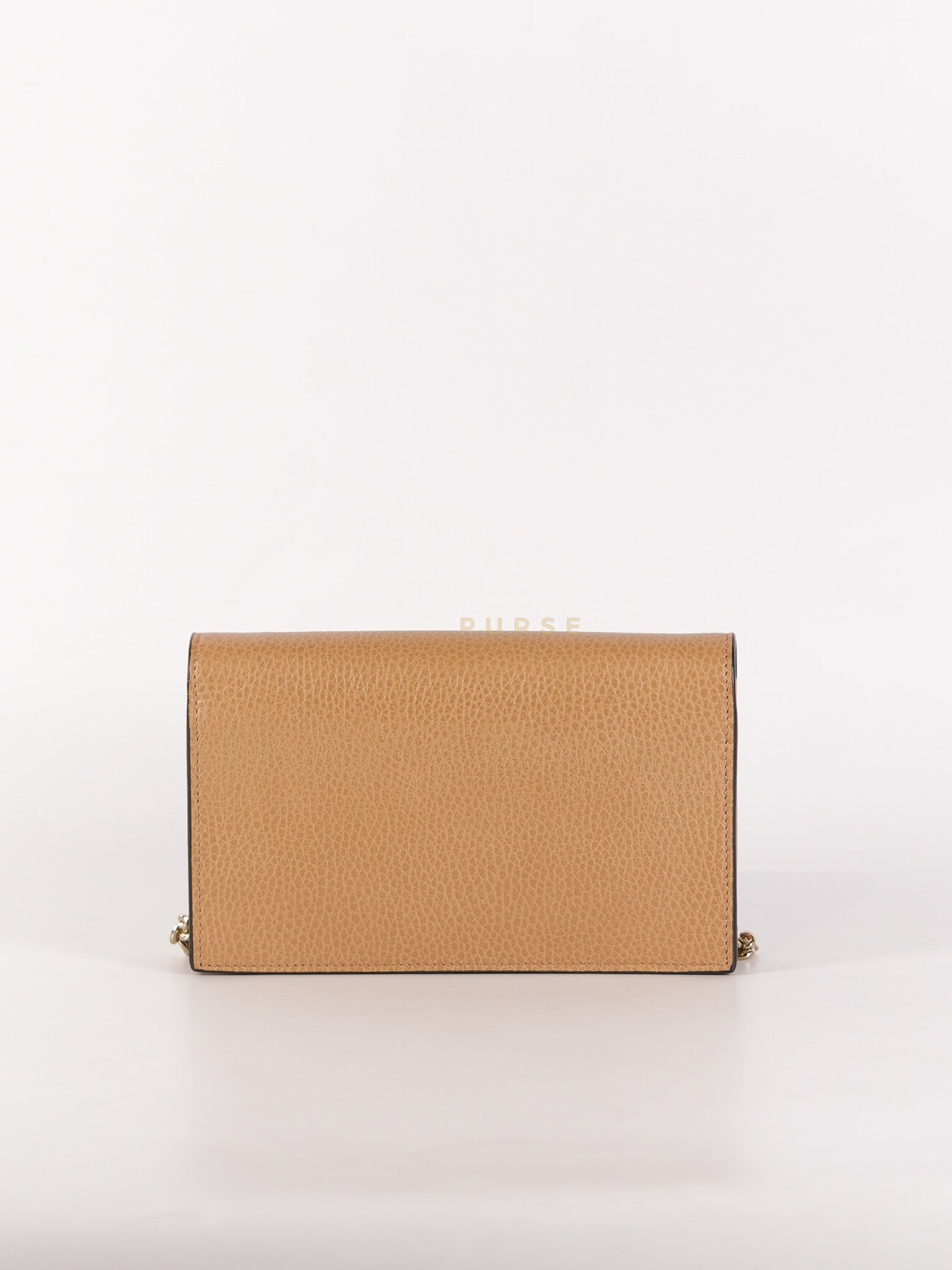 Interlocking G Wallet On Chain in Beige Calfskin Leather | Purse Maison Luxury Bags Shop