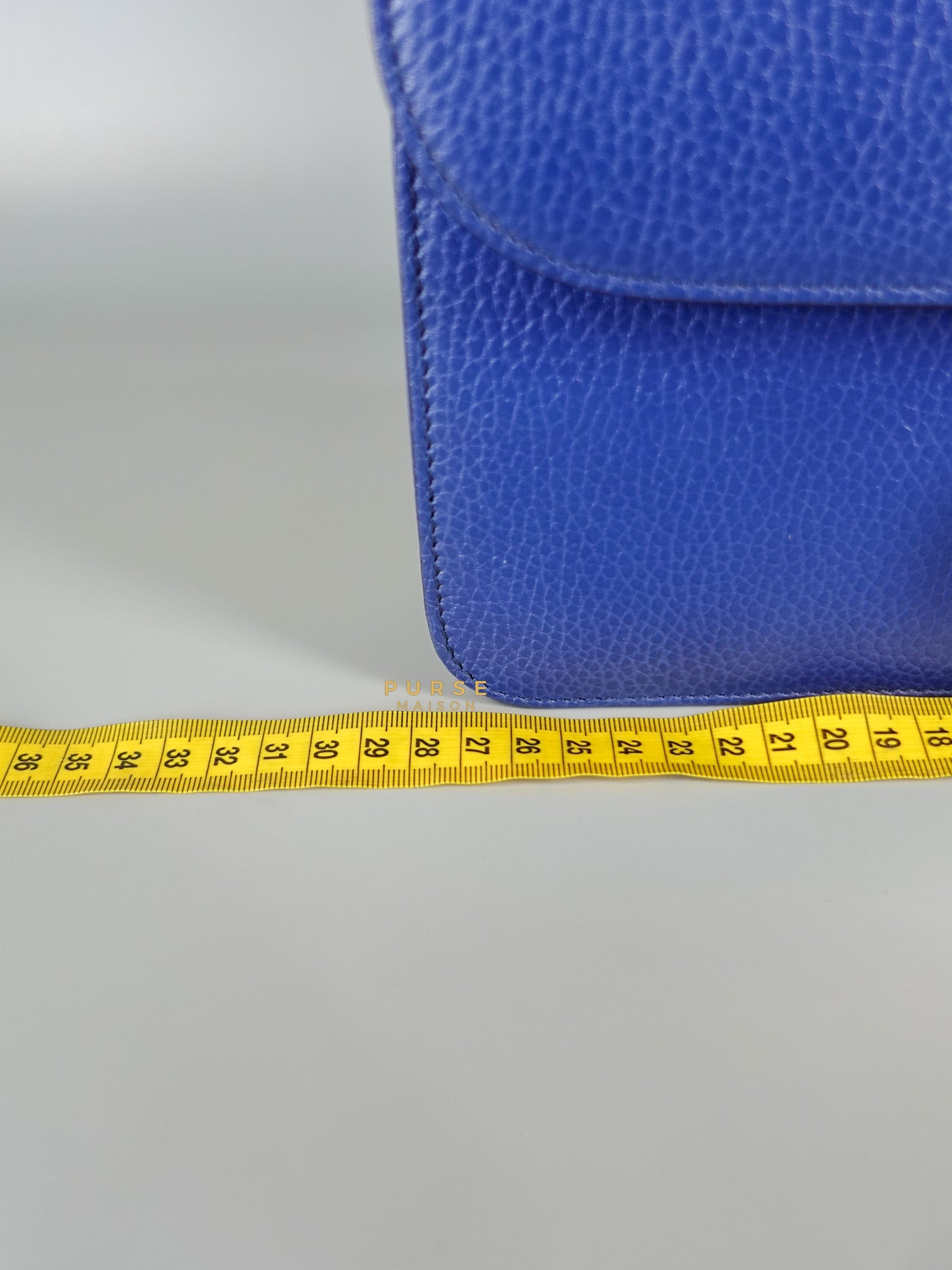 Interlocking Small Blue Leather Marmont Chain Handbag and Silver Hardware | Purse Maison Luxury Bags Shop