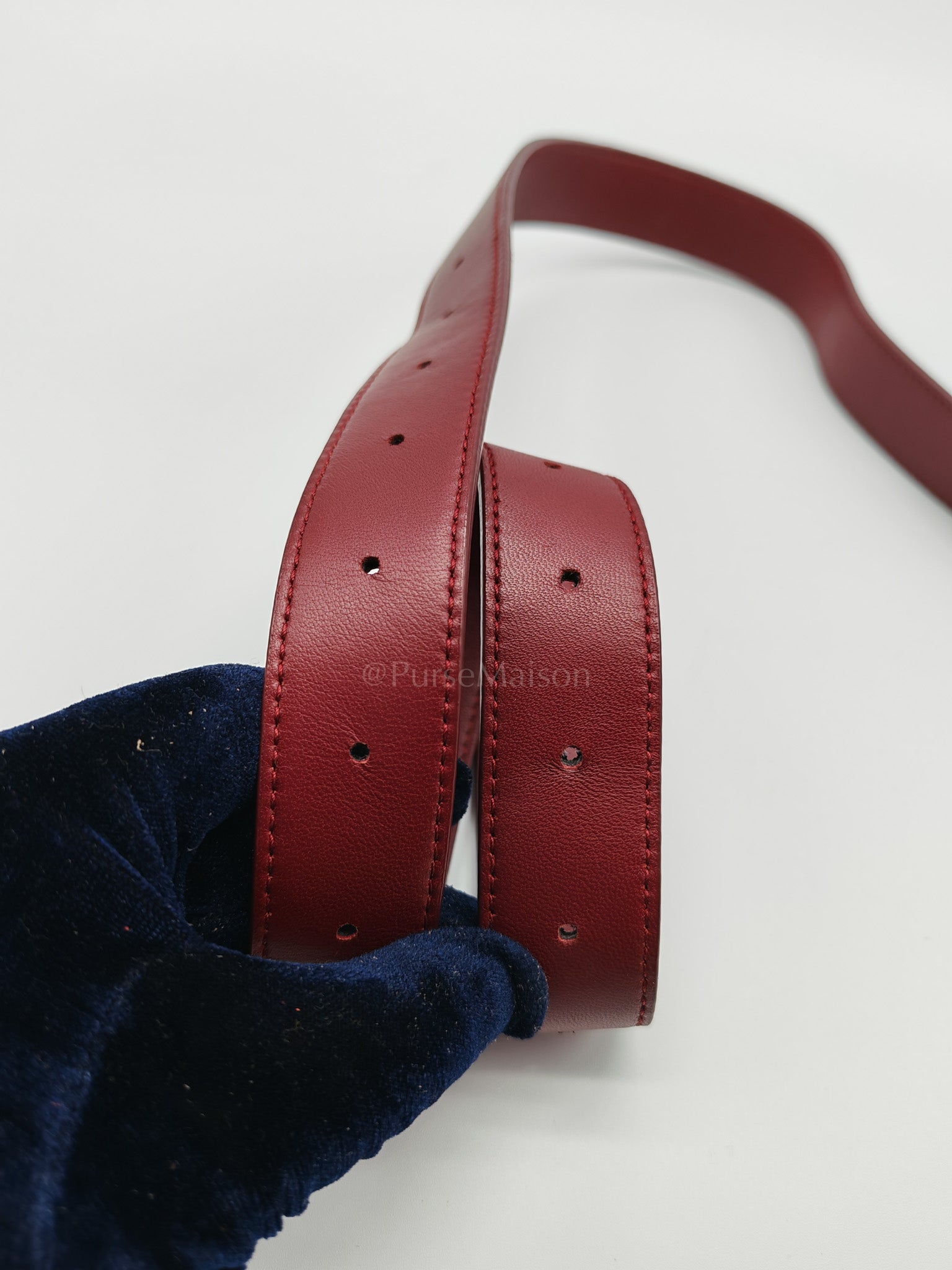 Intrecciato Burgundy Nappa Leather Belt Bag | Purse Maison Luxury Bags Shop