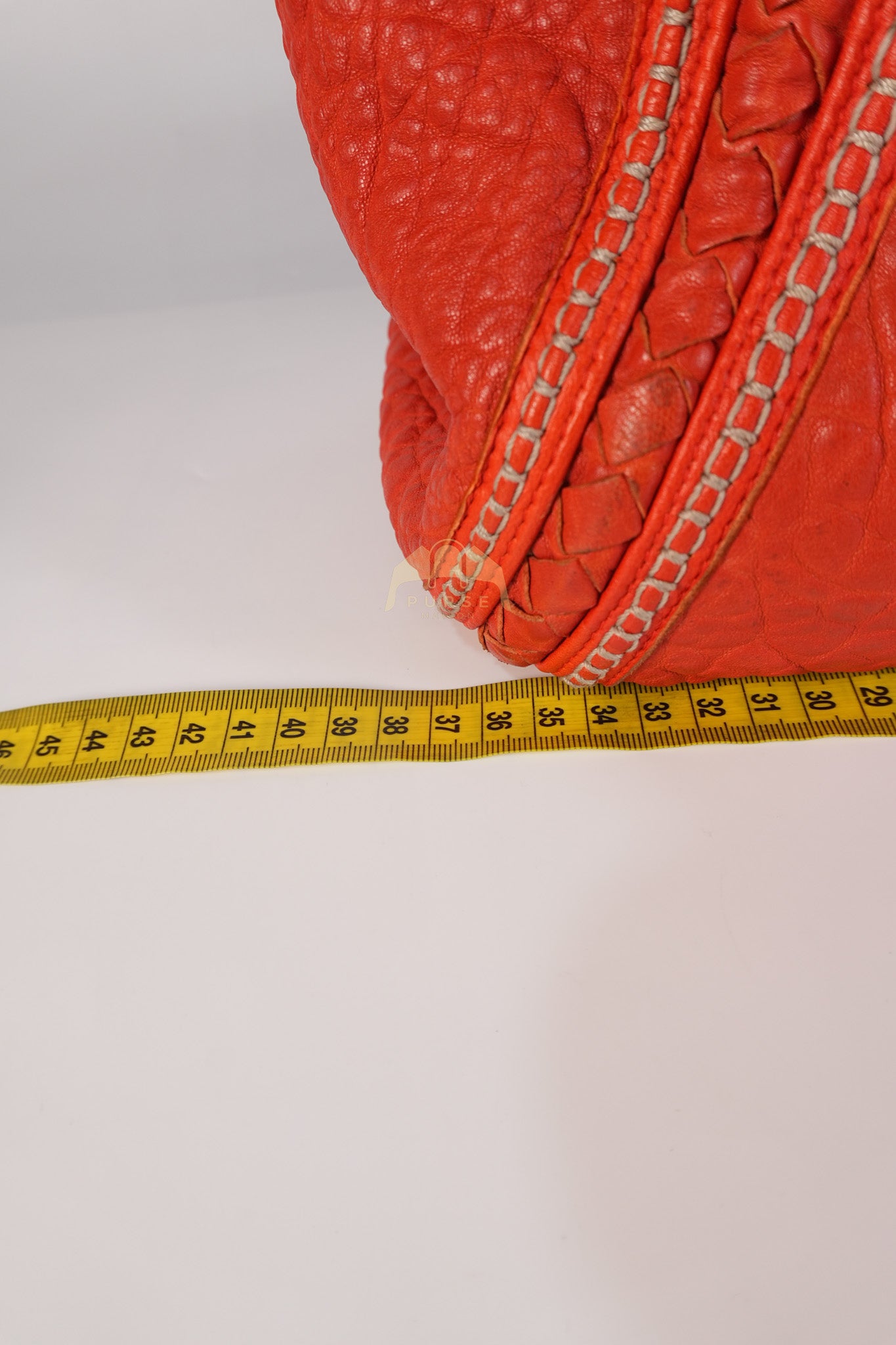 Intrecciato Hobo Tote Bag in Orange | Purse Maison Luxury Bags Shop