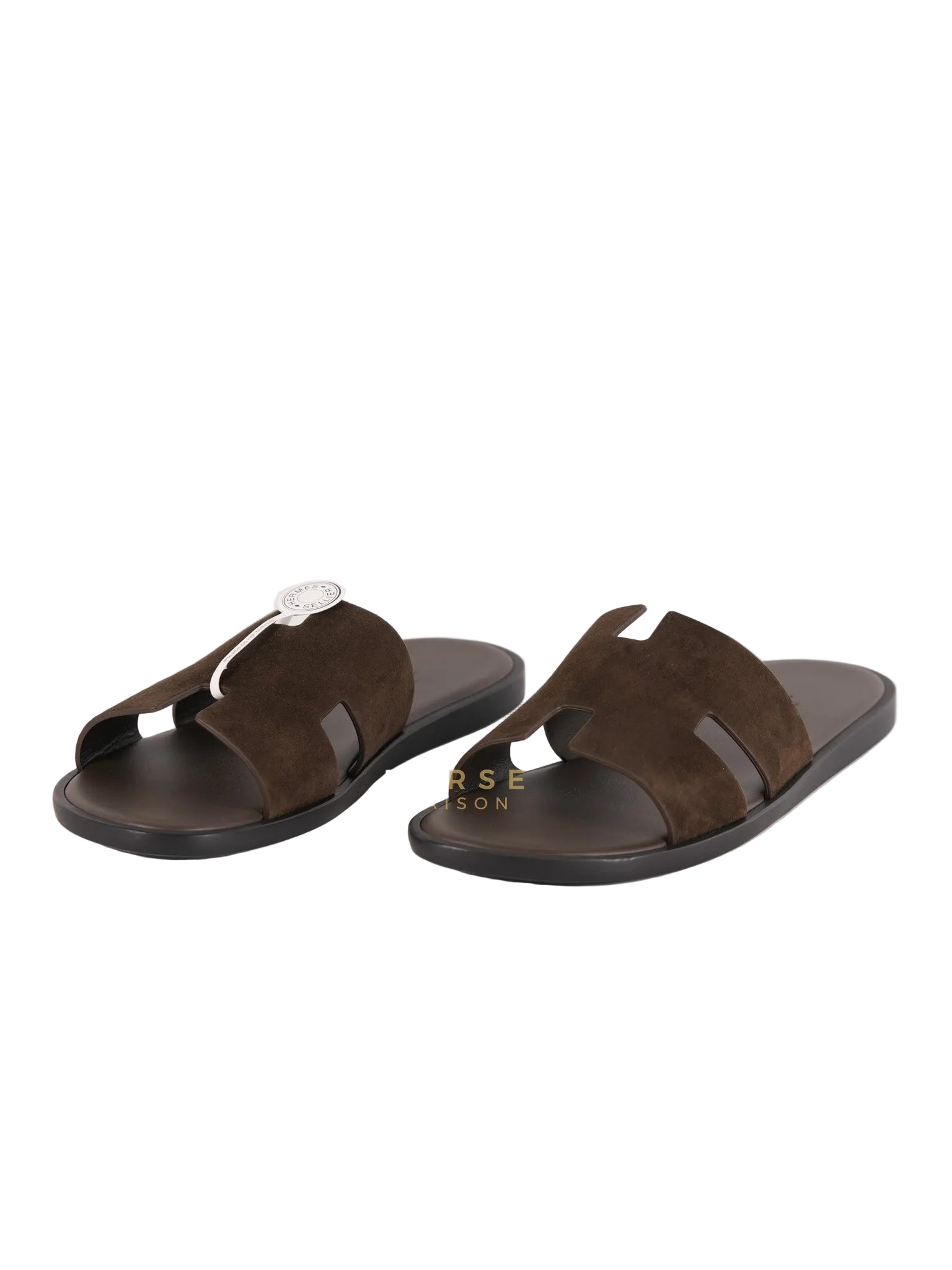 Izmir Sandals in Dark Brown Suede Leather Size 41 EU ( 26cm) | Purse Maison Luxury Bags Shop