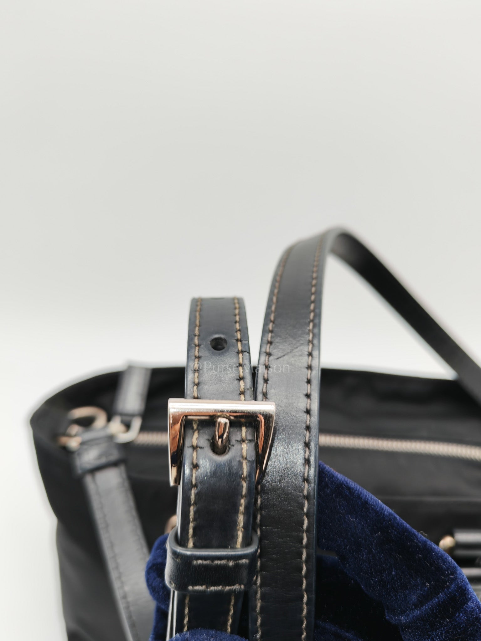 Prada Tessuto Nylon + Saffiano leather 2-way Tote Bag Mini