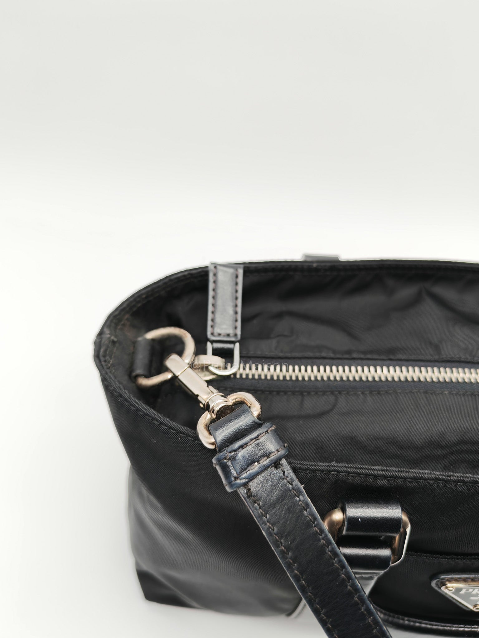 Prada Tessuto Nylon + Saffiano leather 2-way Tote Bag Mini