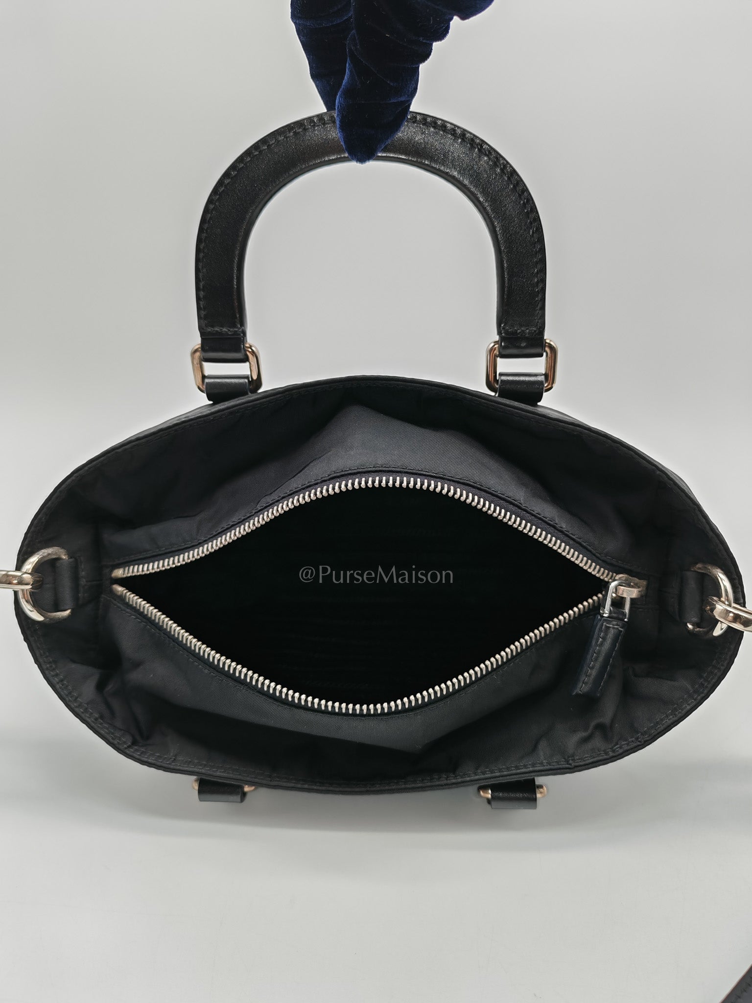 Prada Tessuto Nylon + Saffiano leather 2-way Tote Bag Mini