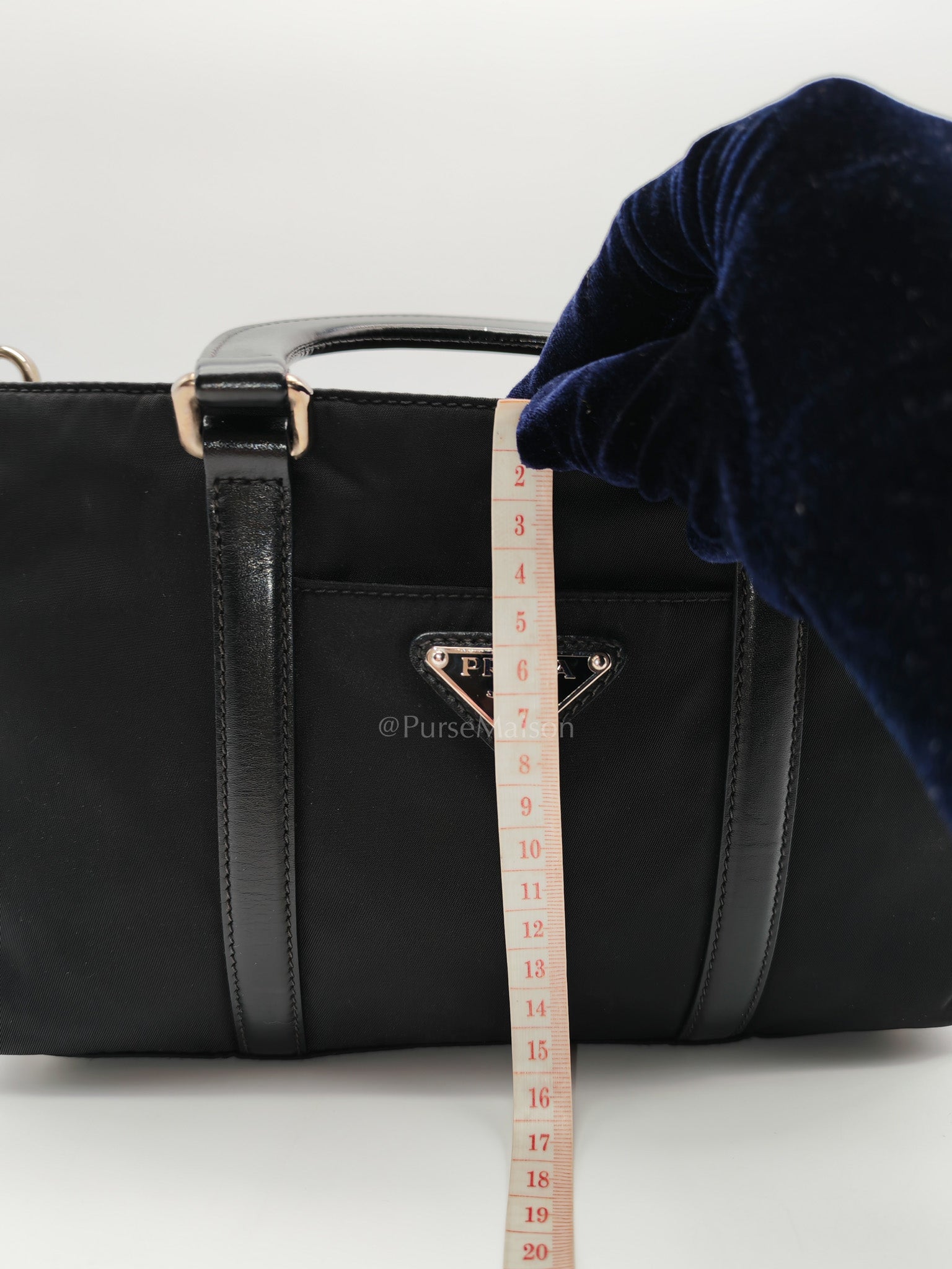 Prada Tessuto Nylon + Saffiano leather 2-way Tote Bag Mini