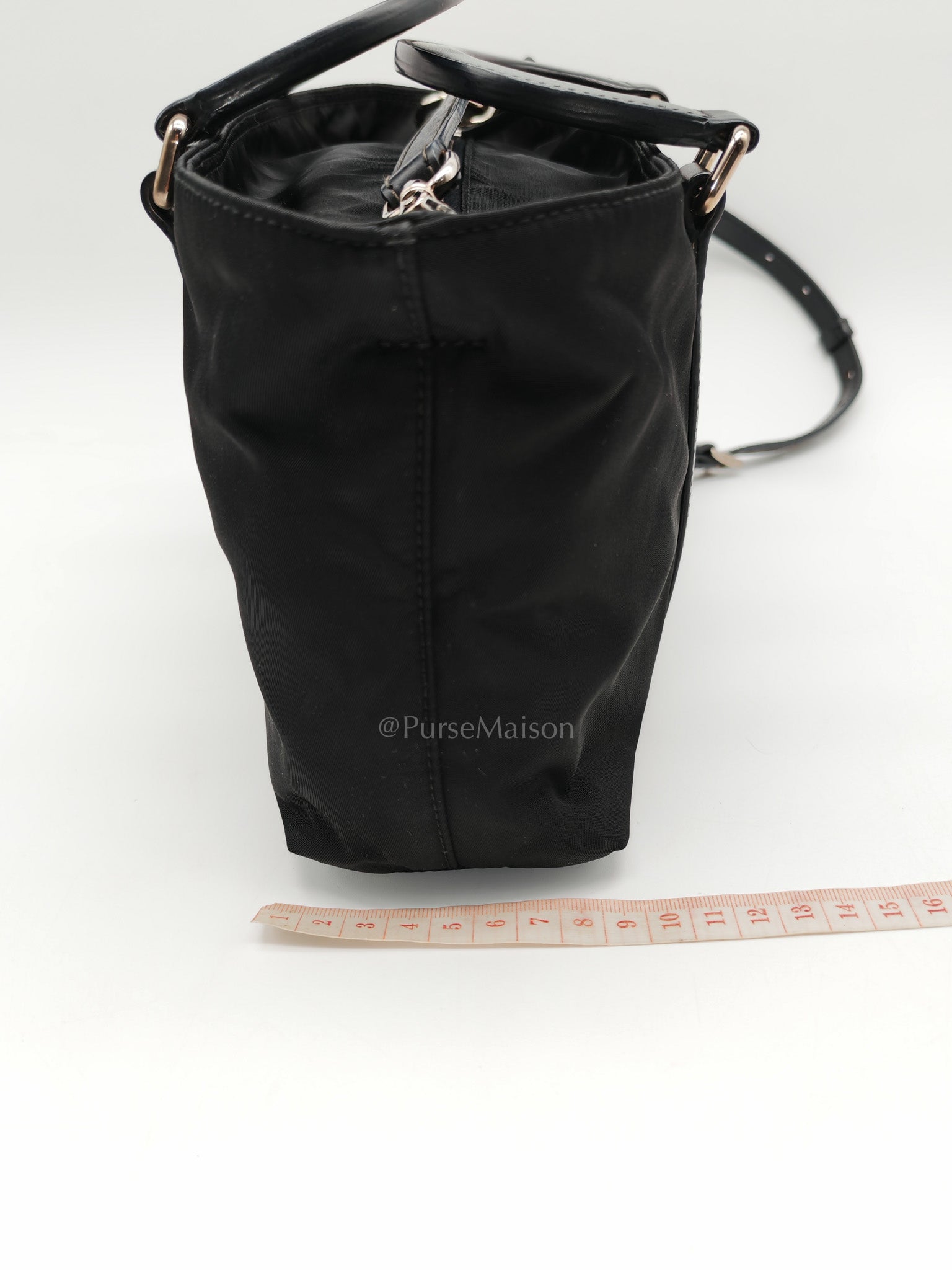 Prada Tessuto Nylon + Saffiano leather 2-way Tote Bag Mini