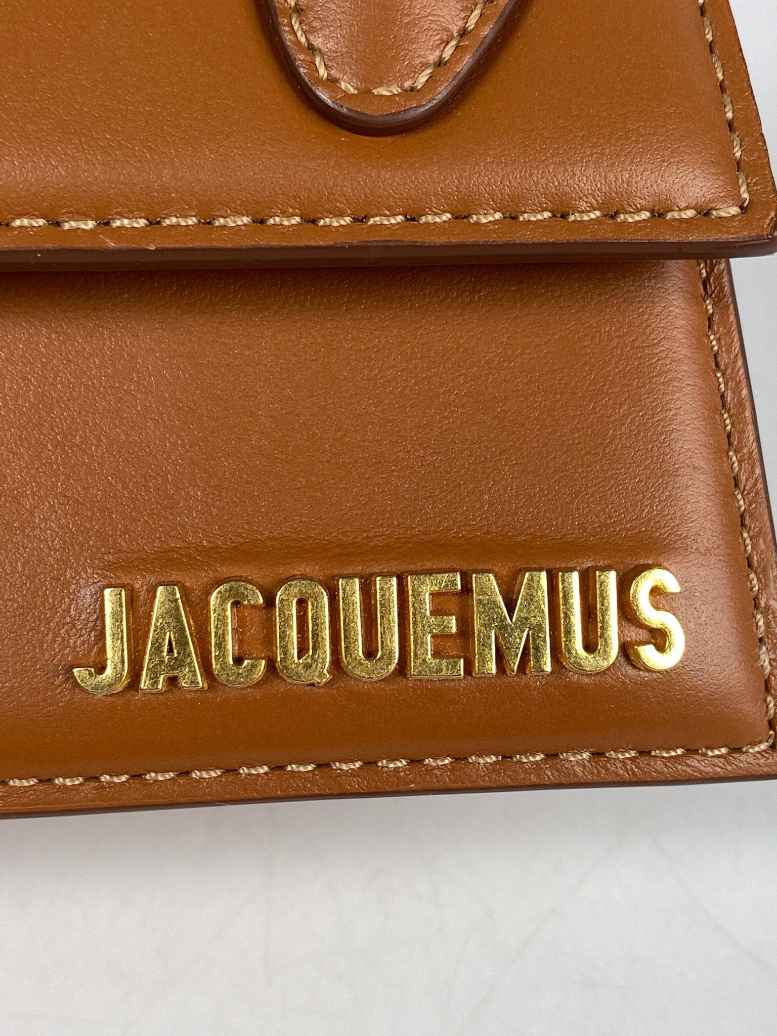 Jacquemus Le Chiquito Y Brown Mini Bag in Gold Hardware
