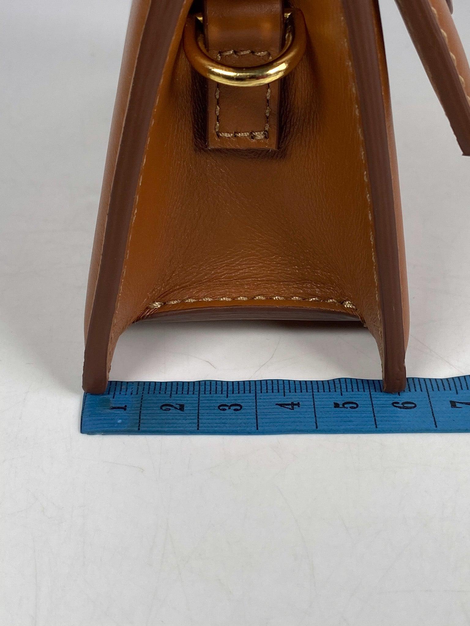 Jacquemus Le Chiquito Y Brown Mini Bag in Gold Hardware