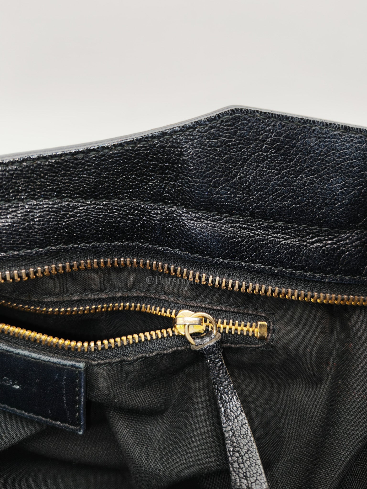 Balenciaga City Metallic Edge in Large Black Chevre Leather Shoulder Bag