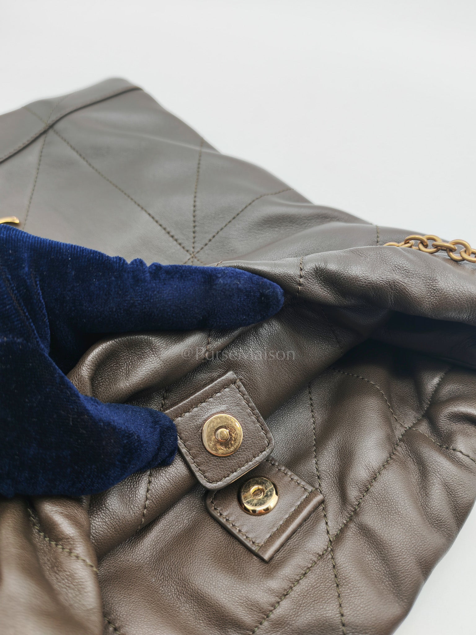 Jamie Pochon in Light Musk Lambskin Leather Gold Hardware | Purse Maison Luxury Bags Shop