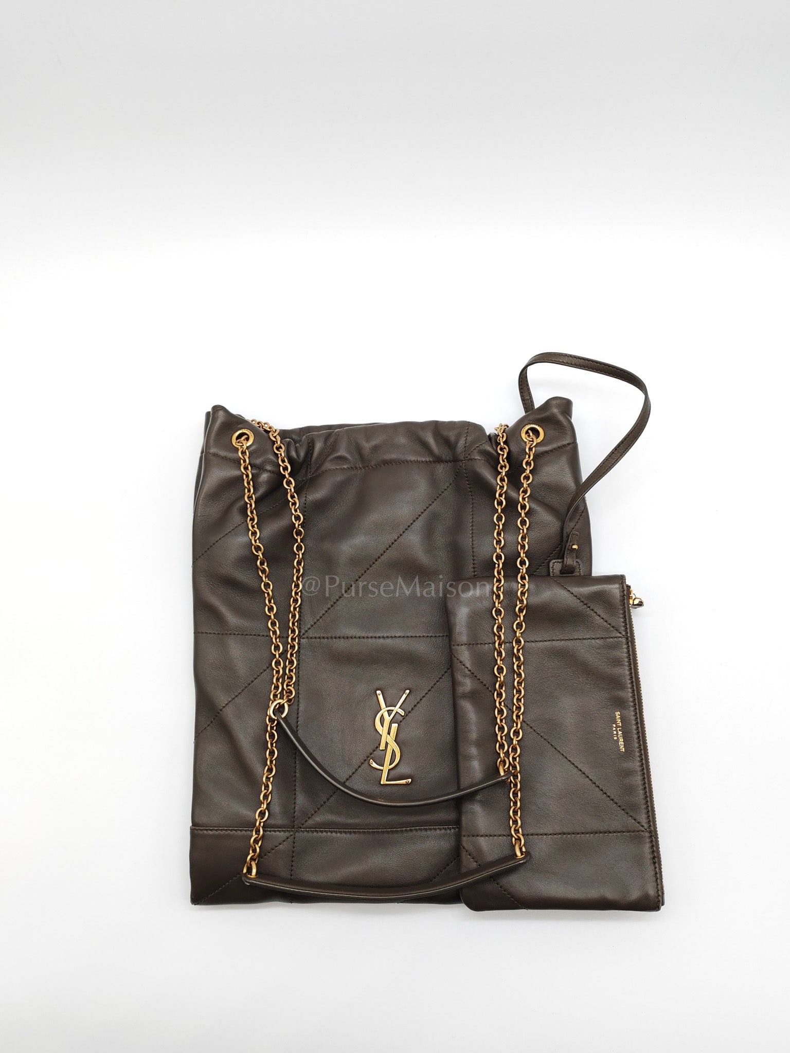 Jamie Pochon in Light Musk Lambskin Leather Gold Hardware | Purse Maison Luxury Bags Shop