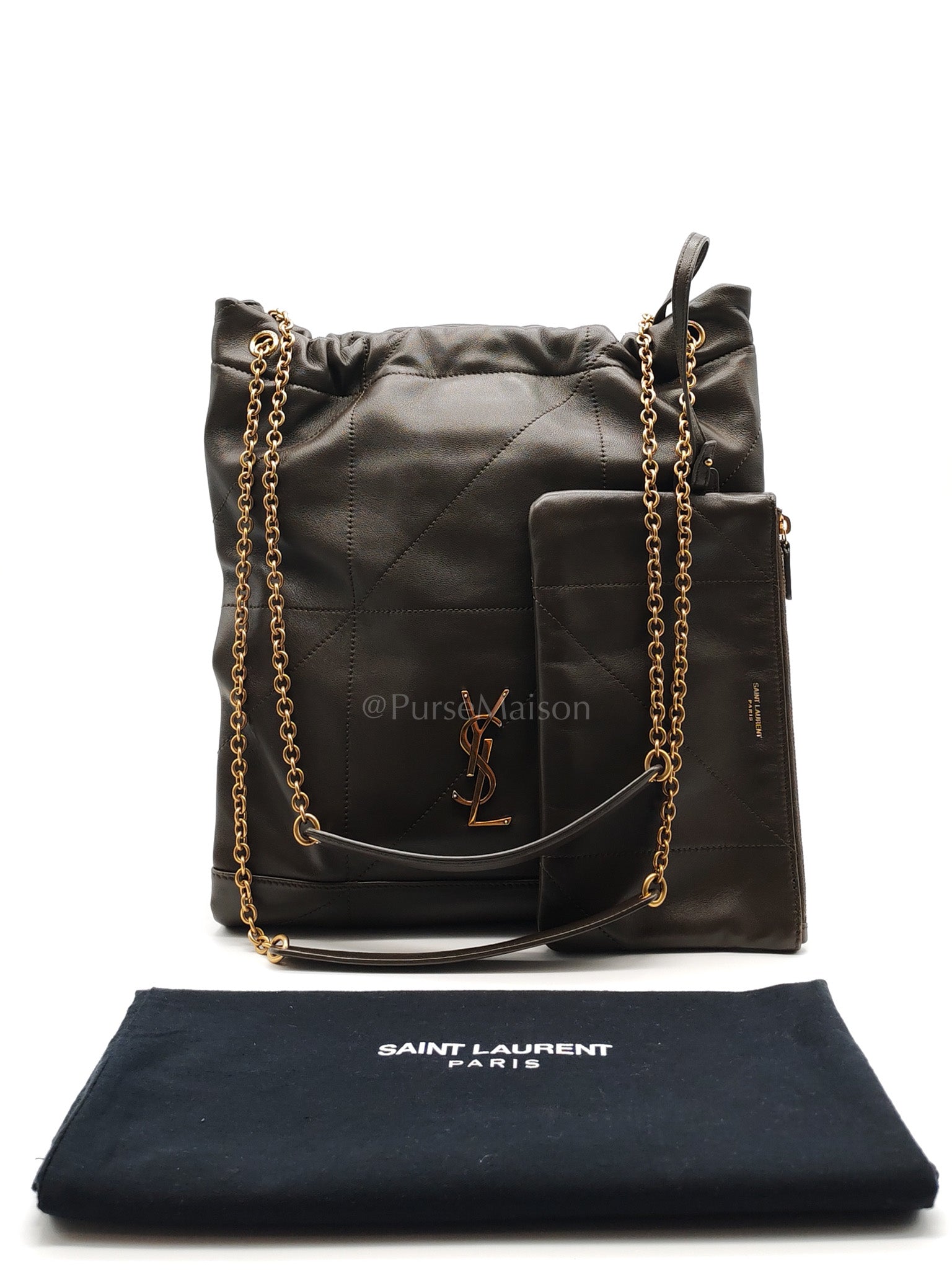 Jamie Pochon in Light Musk Lambskin Leather Gold Hardware | Purse Maison Luxury Bags Shop