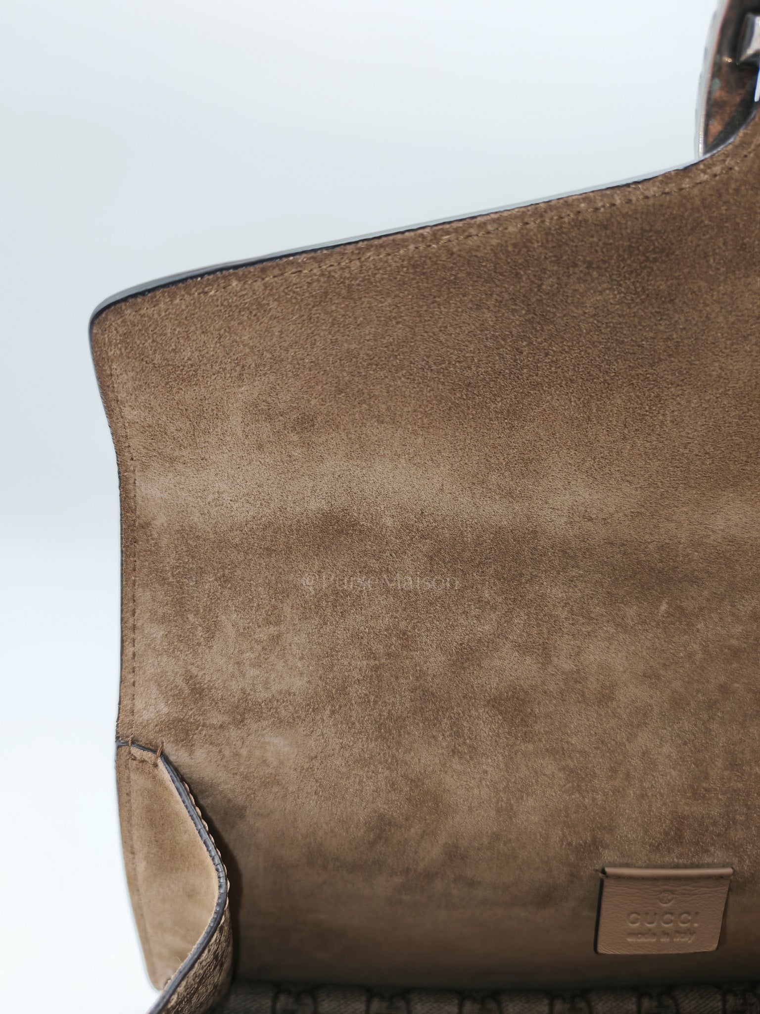 Dionysus Shoulder Bag Small in GG Supreme Canvas & Silver Hardware