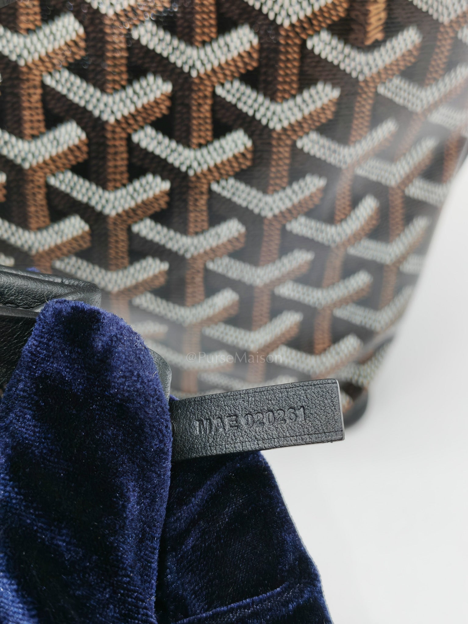 Mini Anjou in Black Goyardine Canvas with Croc Magnetic Clip