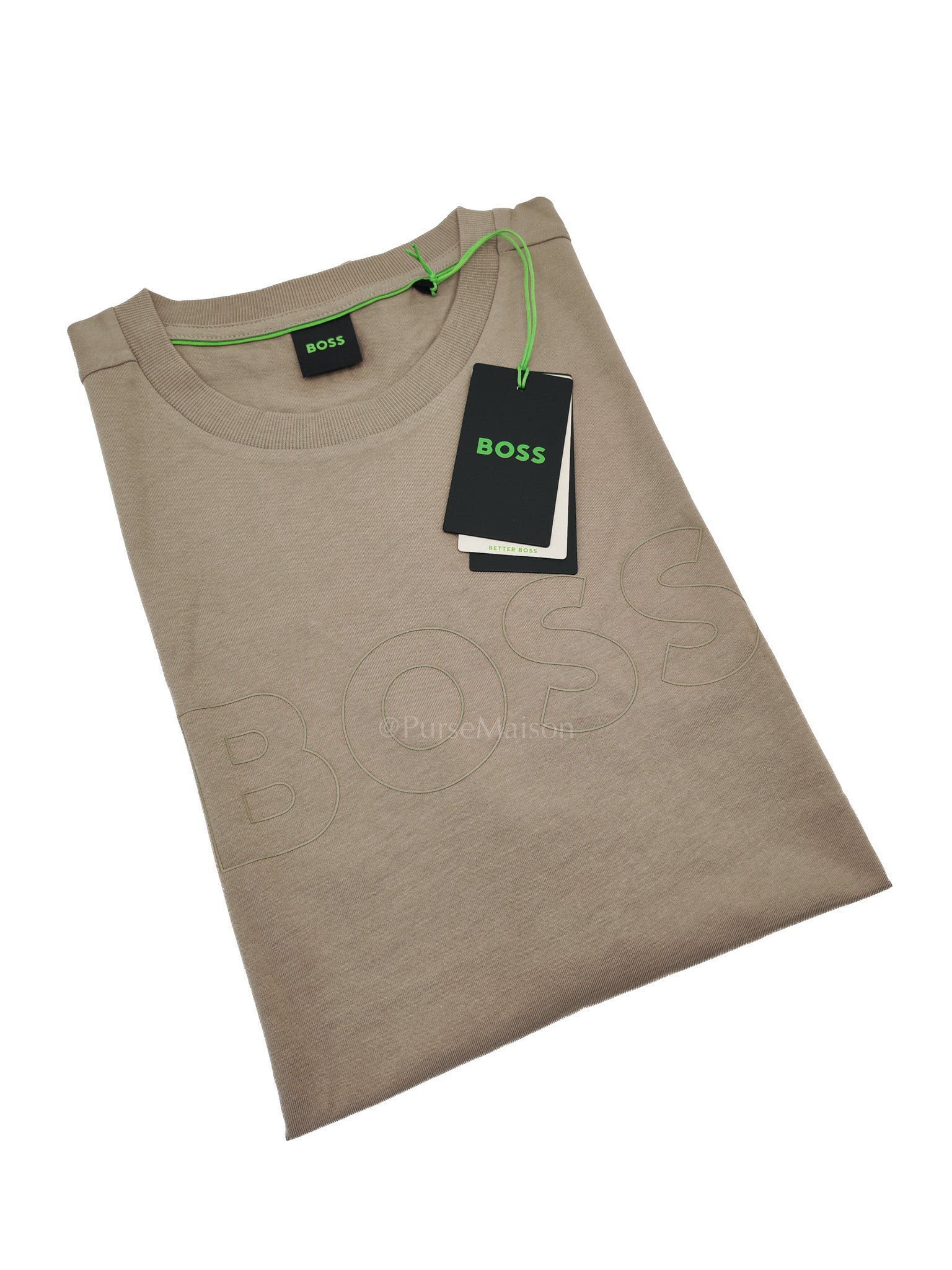 Jersey Cotton T-Shirt in Taupe for Men Size L | Purse Maison Luxury Bags Shop