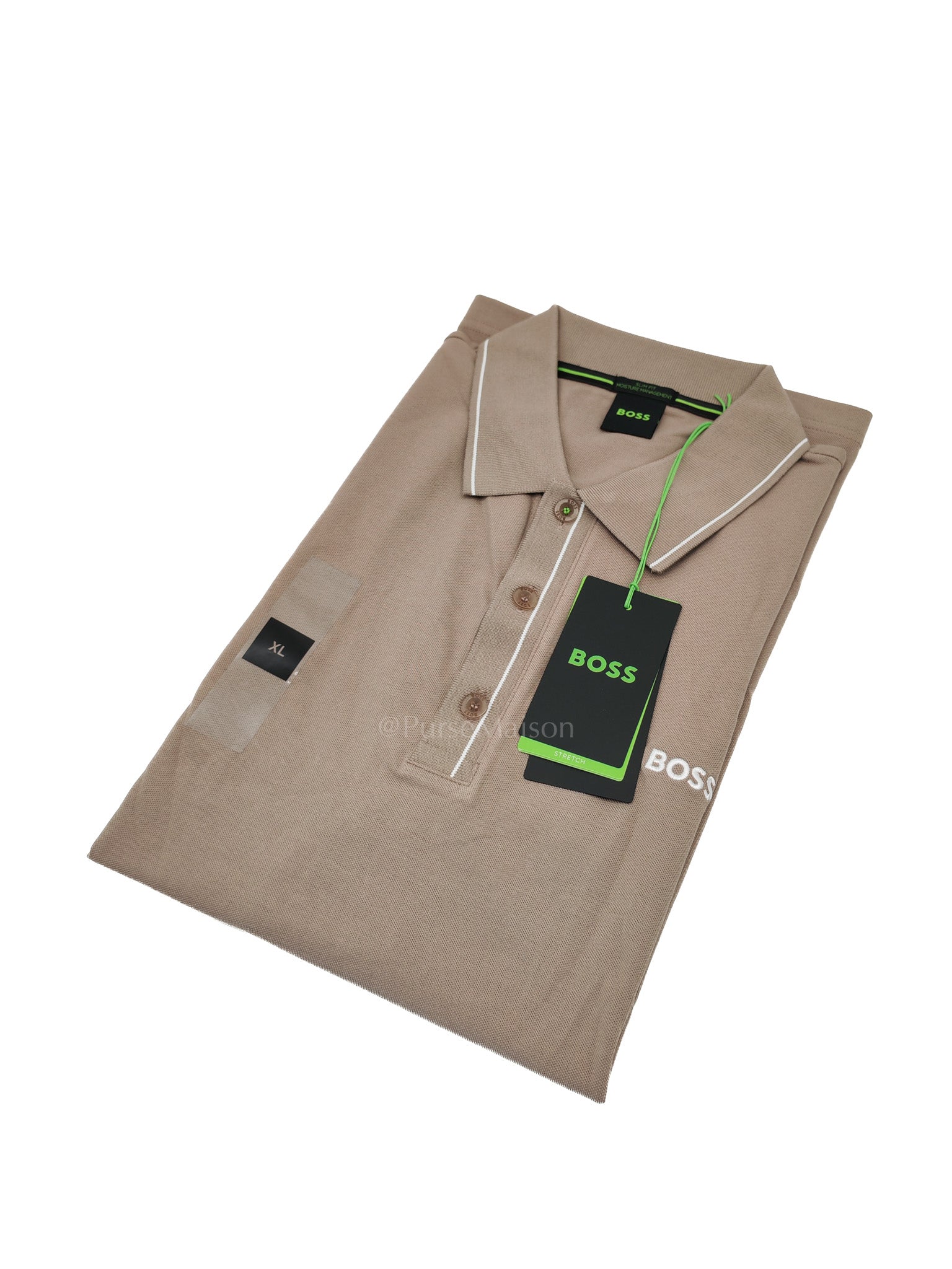 Jersey Polo Shirt in Taupe for Men Size XL | Purse Maison Luxury Bags Shop