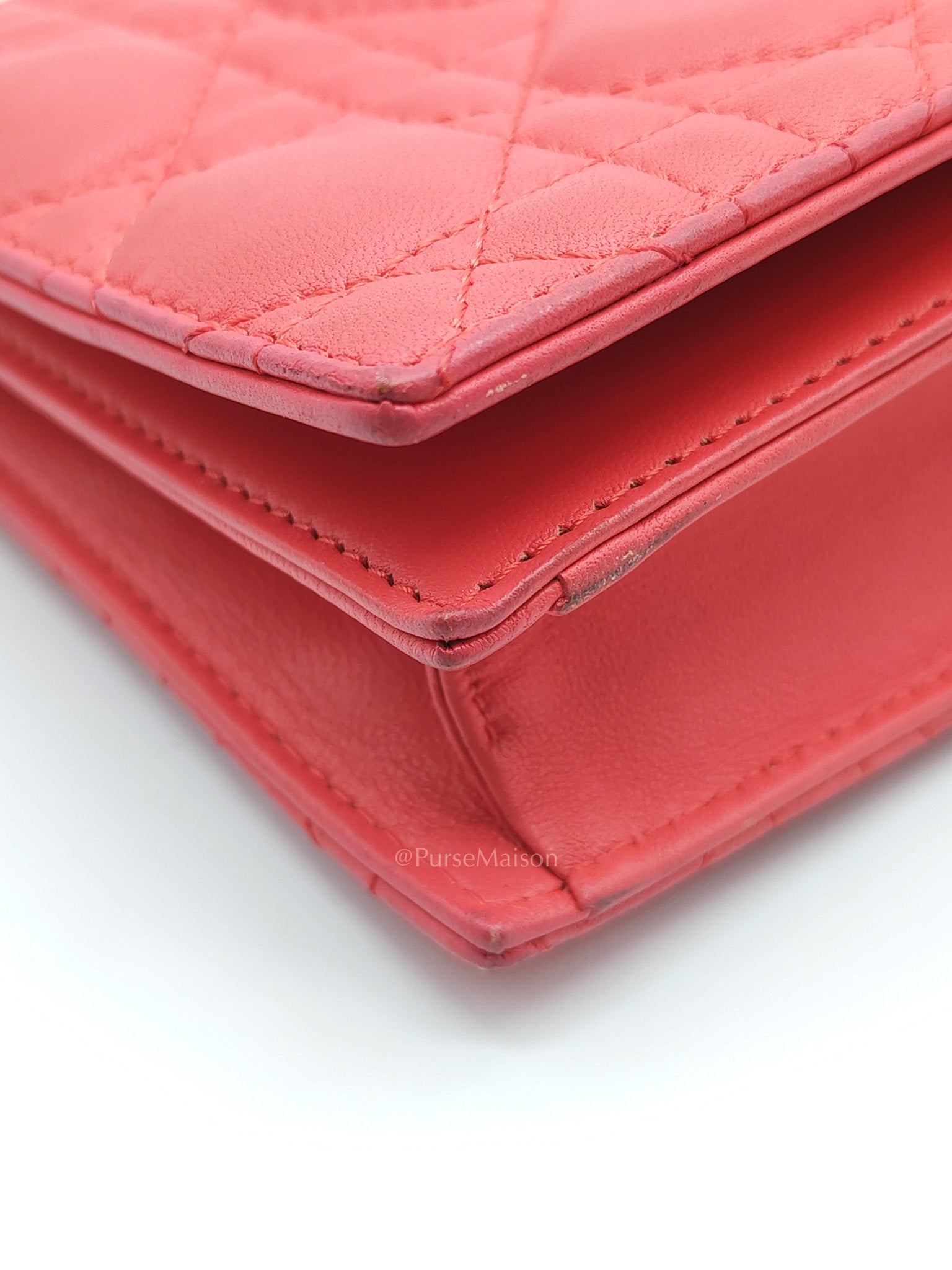 Lady Dior Clutch in Pink Cannage Lambskin Leather Silver Hardware