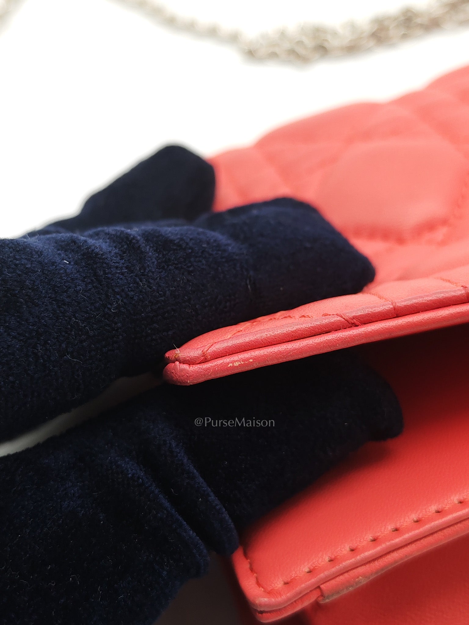 Lady Dior Clutch in Pink Cannage Lambskin Leather Silver Hardware
