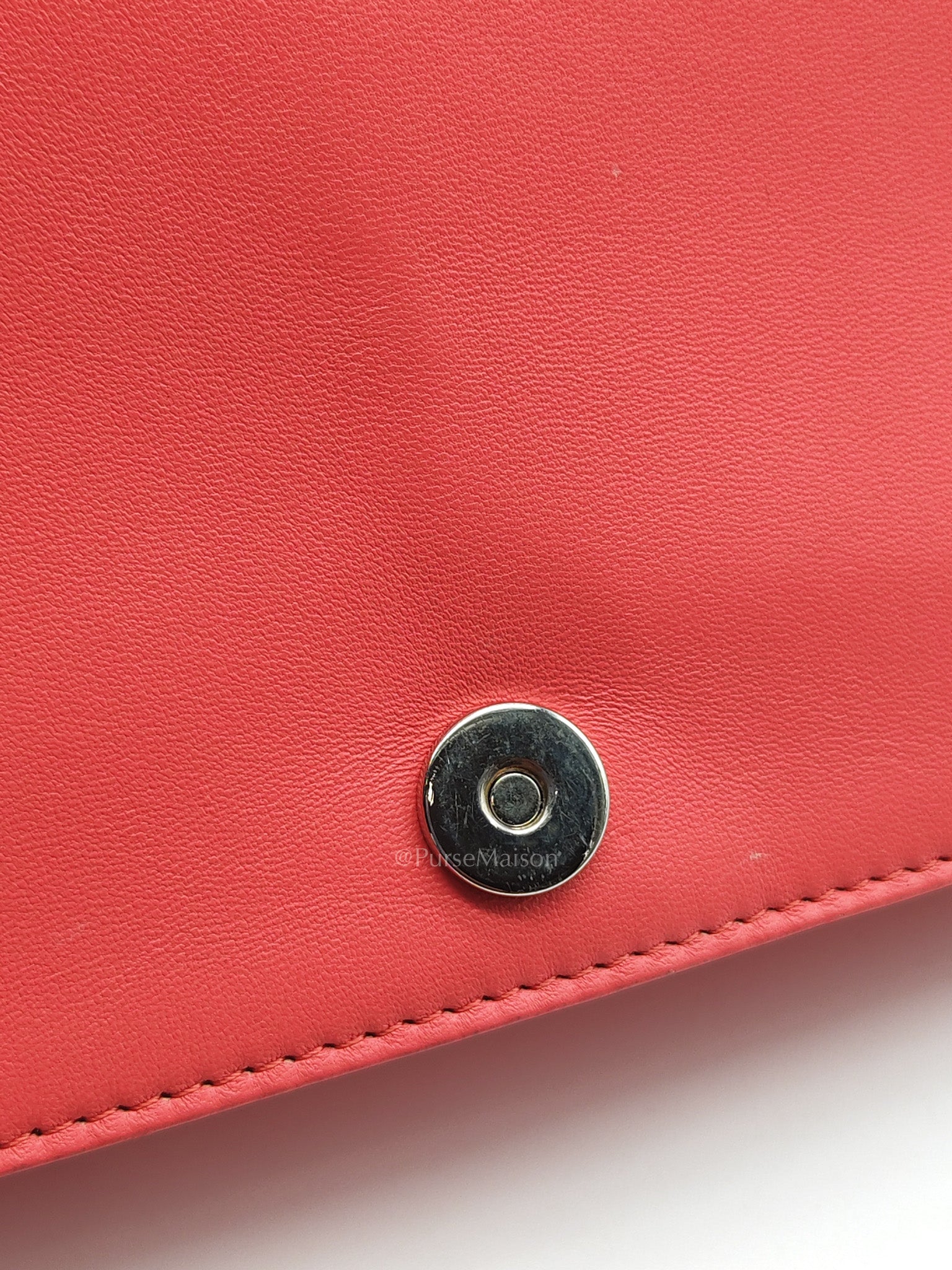 Lady Dior Clutch in Pink Cannage Lambskin Leather Silver Hardware