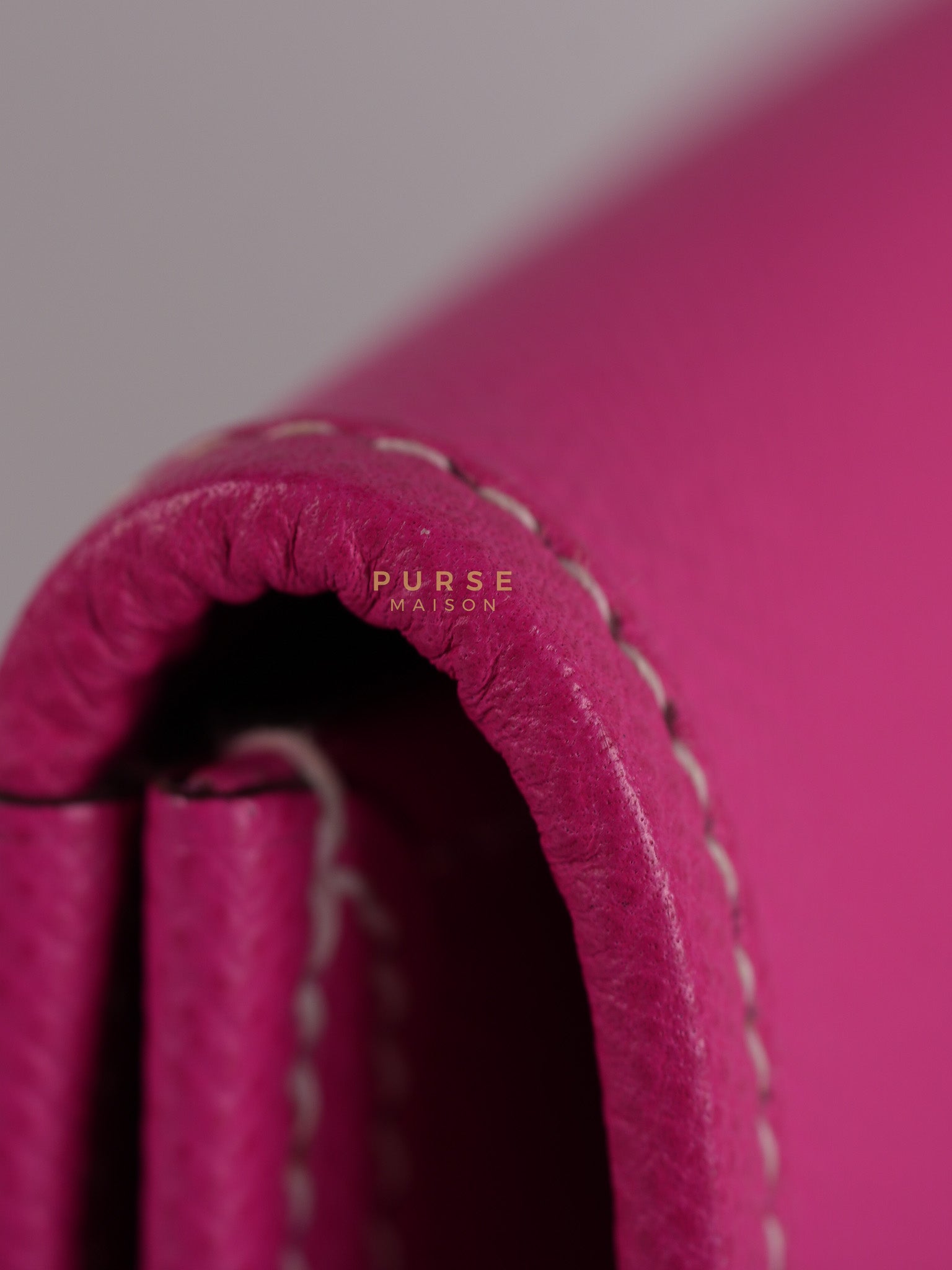 Jige Elan 29 in Rose Tyrien Epsom Leather Stamp Square Q(2013) | Purse Maison Luxury Bags Shop