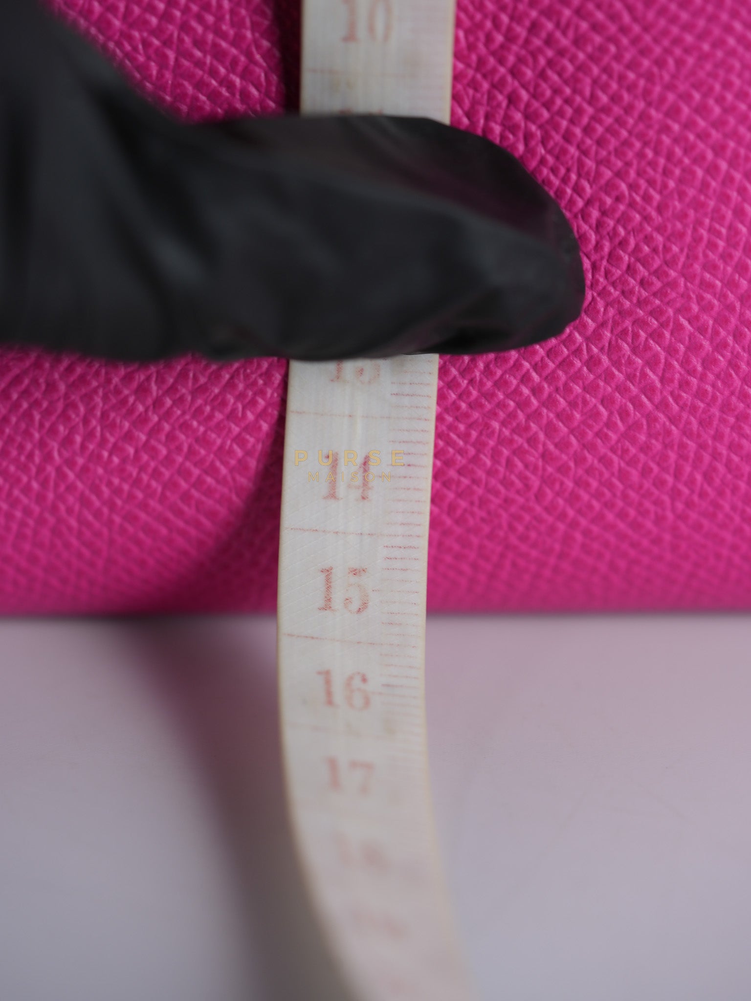 Jige Elan 29 in Rose Tyrien Epsom Leather Stamp Square Q(2013) | Purse Maison Luxury Bags Shop