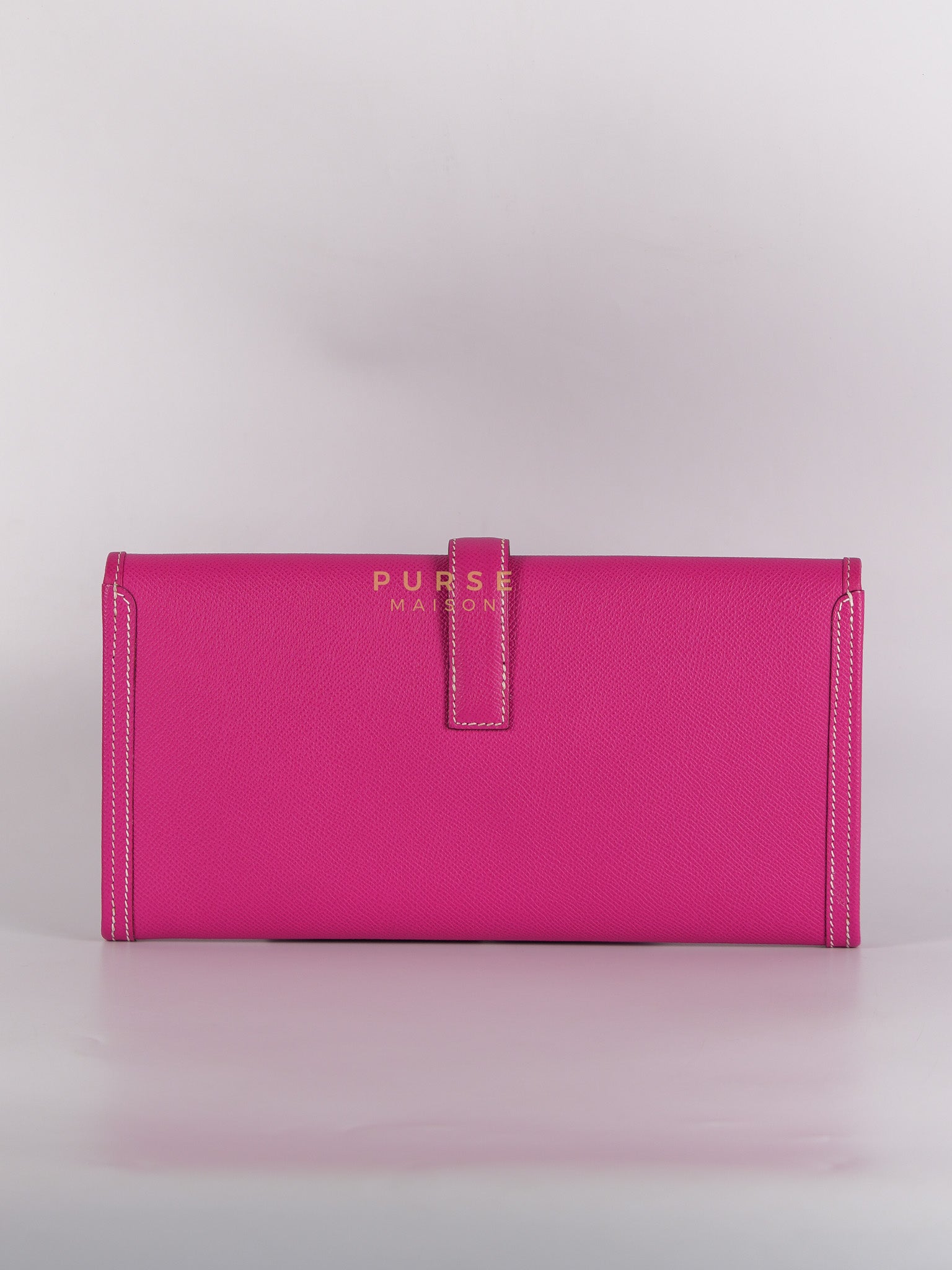 Jige Elan 29 in Rose Tyrien Epsom Leather Stamp Square Q(2013) | Purse Maison Luxury Bags Shop