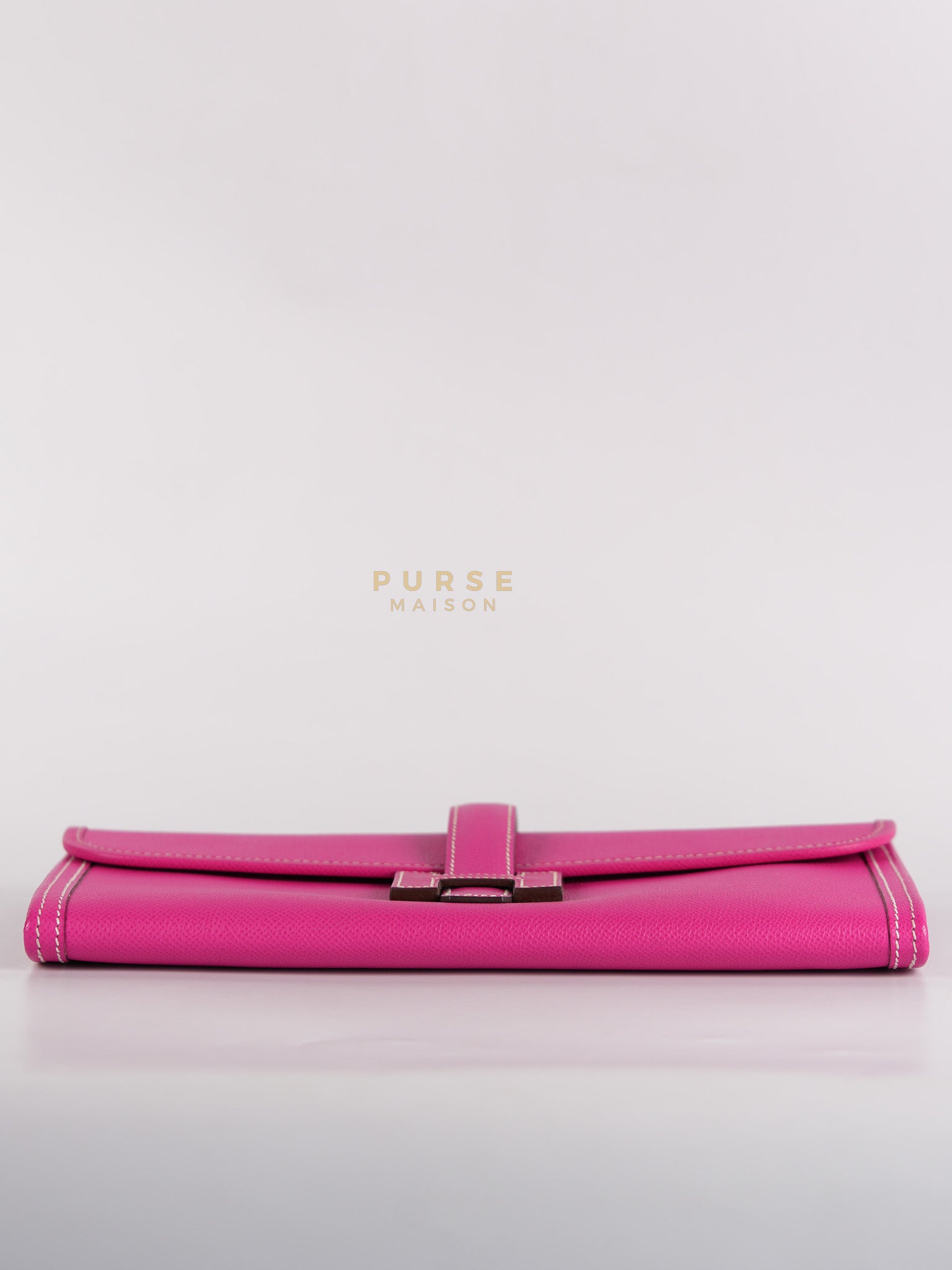 Jige Elan 29 in Rose Tyrien Epsom Leather Stamp Square Q(2013) | Purse Maison Luxury Bags Shop