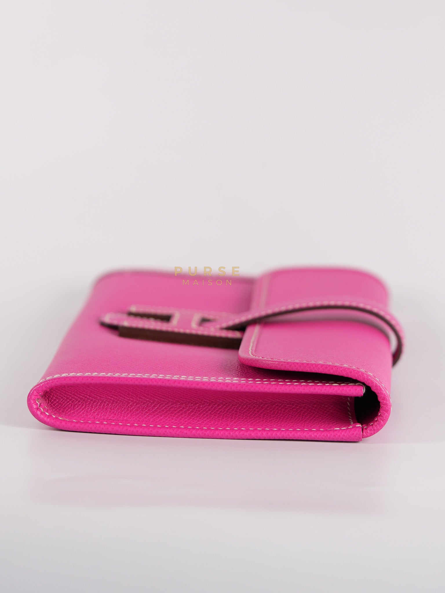 Jige Elan 29 in Rose Tyrien Epsom Leather Stamp Square Q(2013) | Purse Maison Luxury Bags Shop