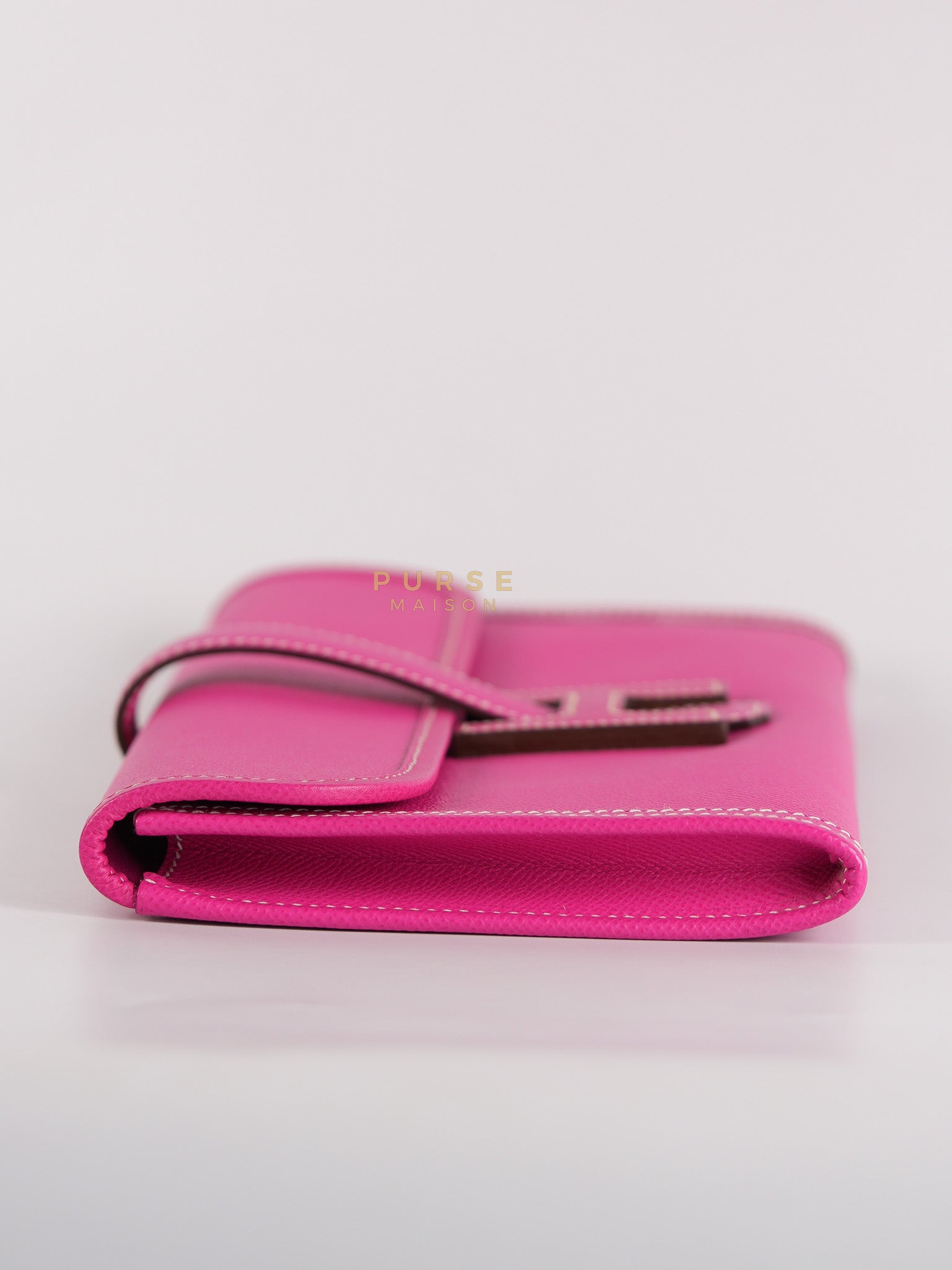 Jige Elan 29 in Rose Tyrien Epsom Leather Stamp Square Q(2013) | Purse Maison Luxury Bags Shop