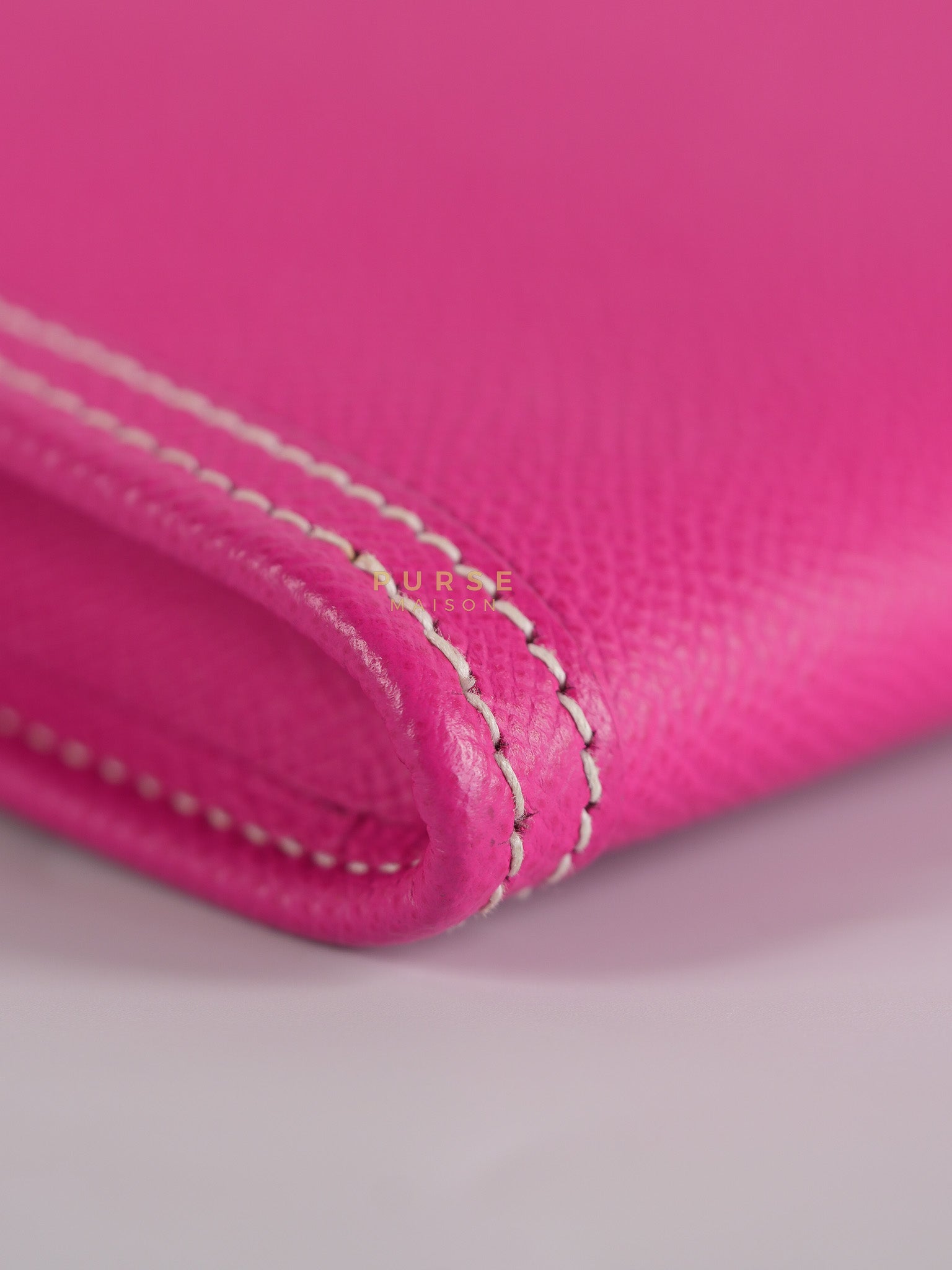 Jige Elan 29 in Rose Tyrien Epsom Leather Stamp Square Q(2013) | Purse Maison Luxury Bags Shop