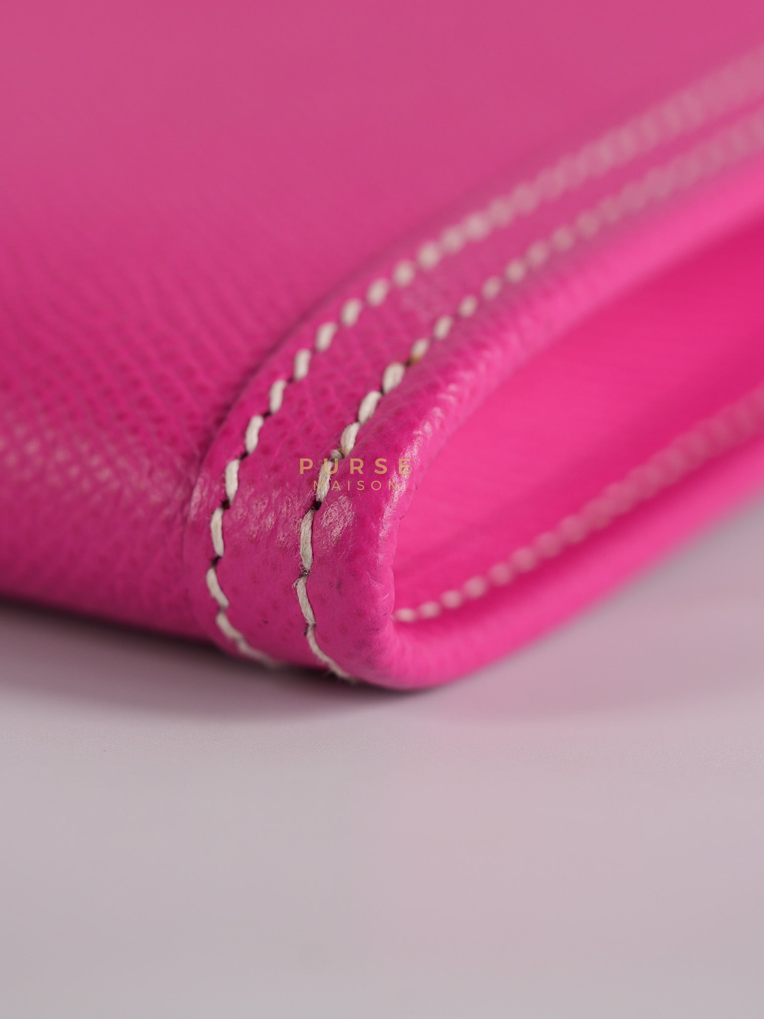 Jige Elan 29 in Rose Tyrien Epsom Leather Stamp Square Q(2013) | Purse Maison Luxury Bags Shop