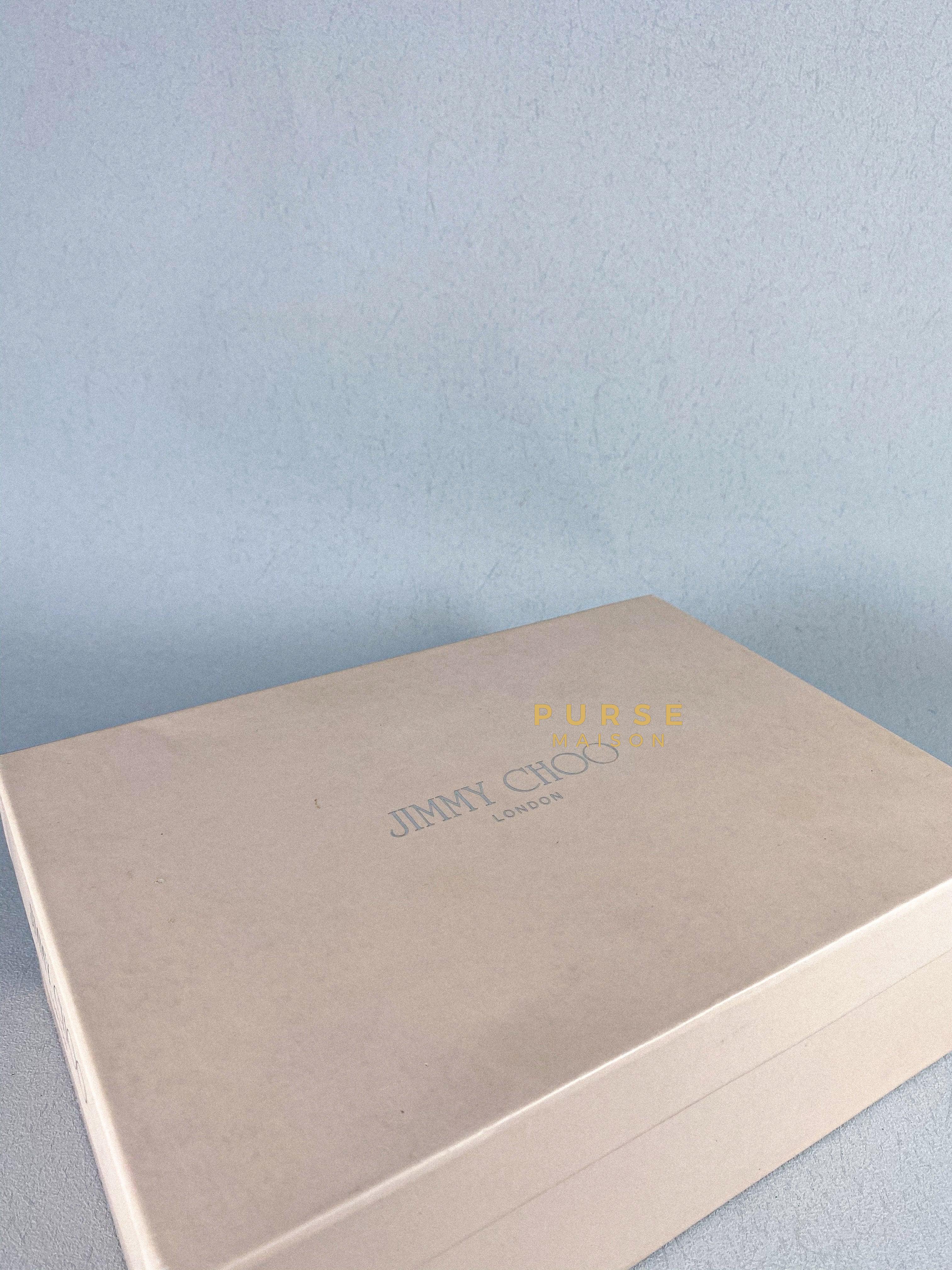 Jimmy Choo Anouk 120 Leather White/Silver Nappa Pumps High Heels Size 38.5 (27cm) | Purse Maison Luxury Bags Shop