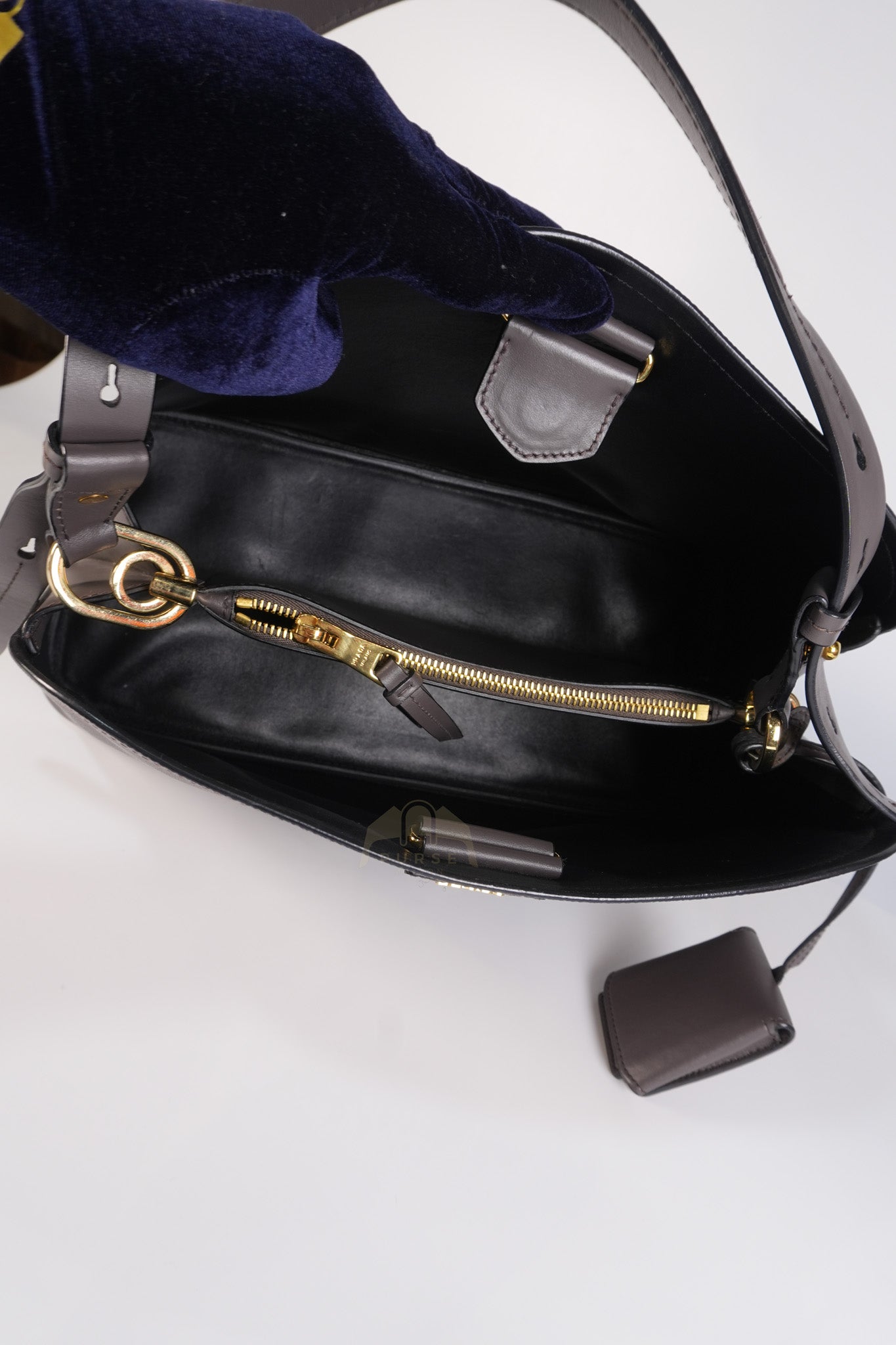 Matinee in Gray Saffiano Shoulder Bag