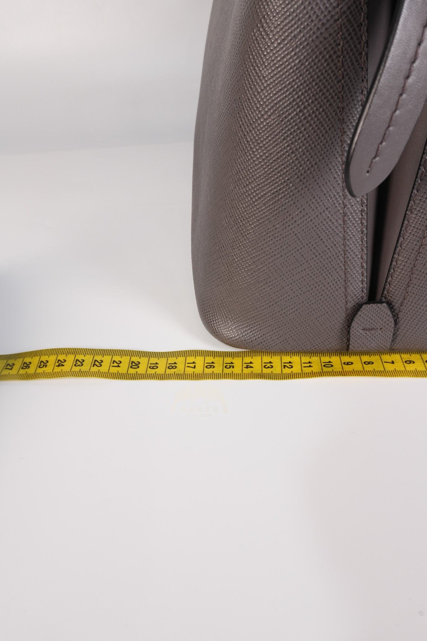 Matinee in Gray Saffiano Shoulder Bag