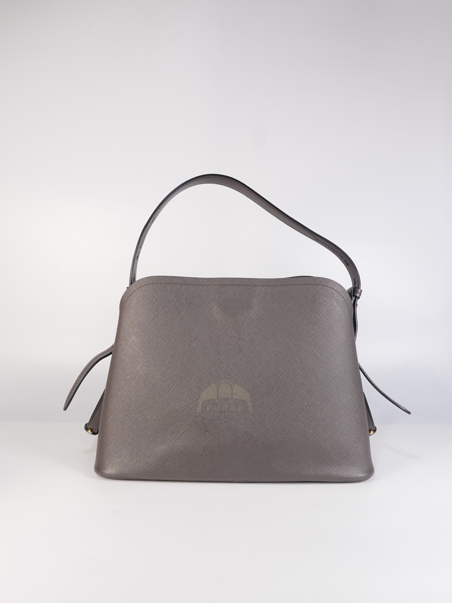 Matinee in Gray Saffiano Shoulder Bag