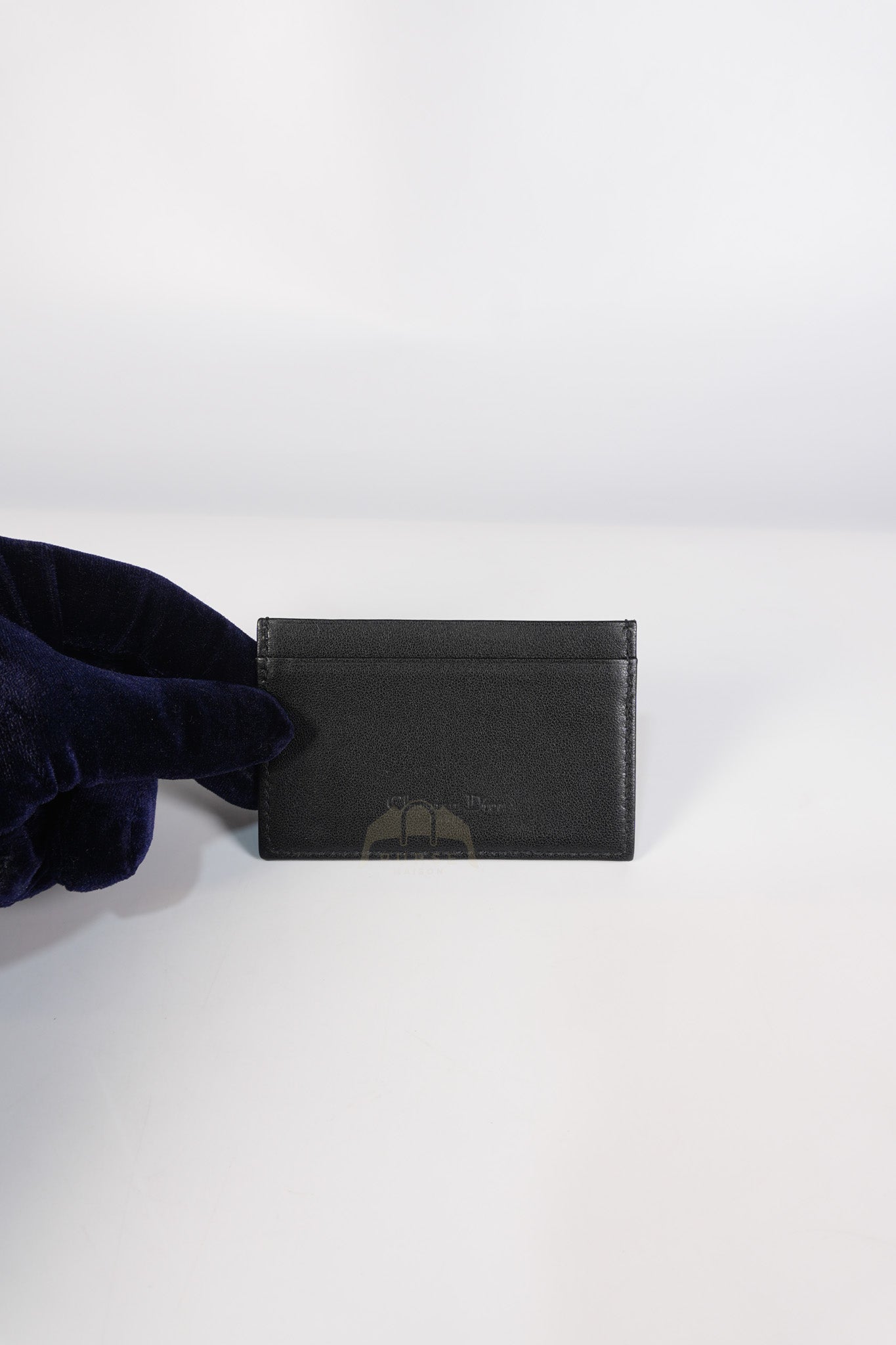 Lady Dior Flap Card Holder in Black Quilted Cannage Lambskin Leather