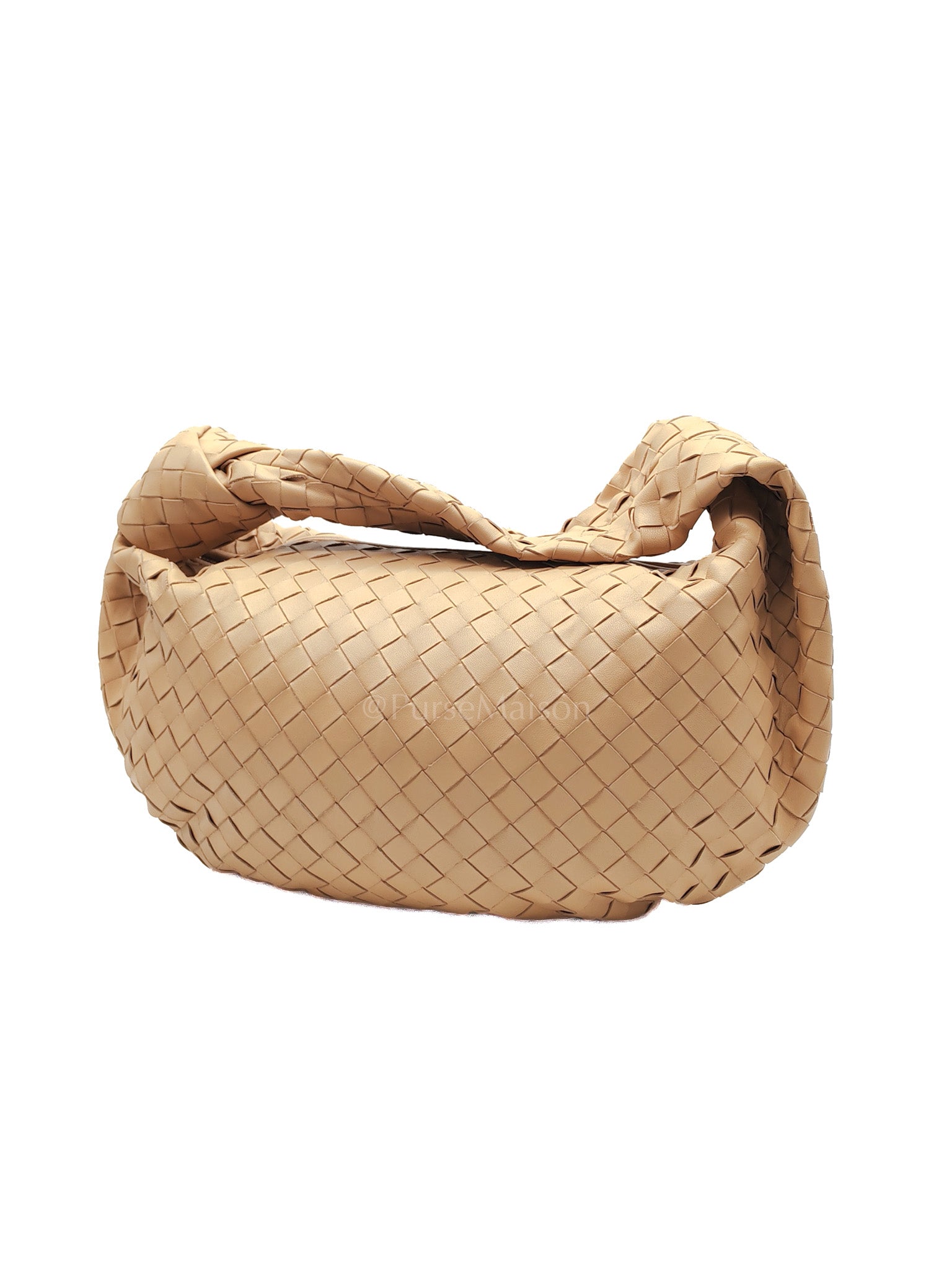 Jodie Medium in Beige Intrecciato Woven Leather Shoulder Bag | Purse Maison Luxury Bags Shop