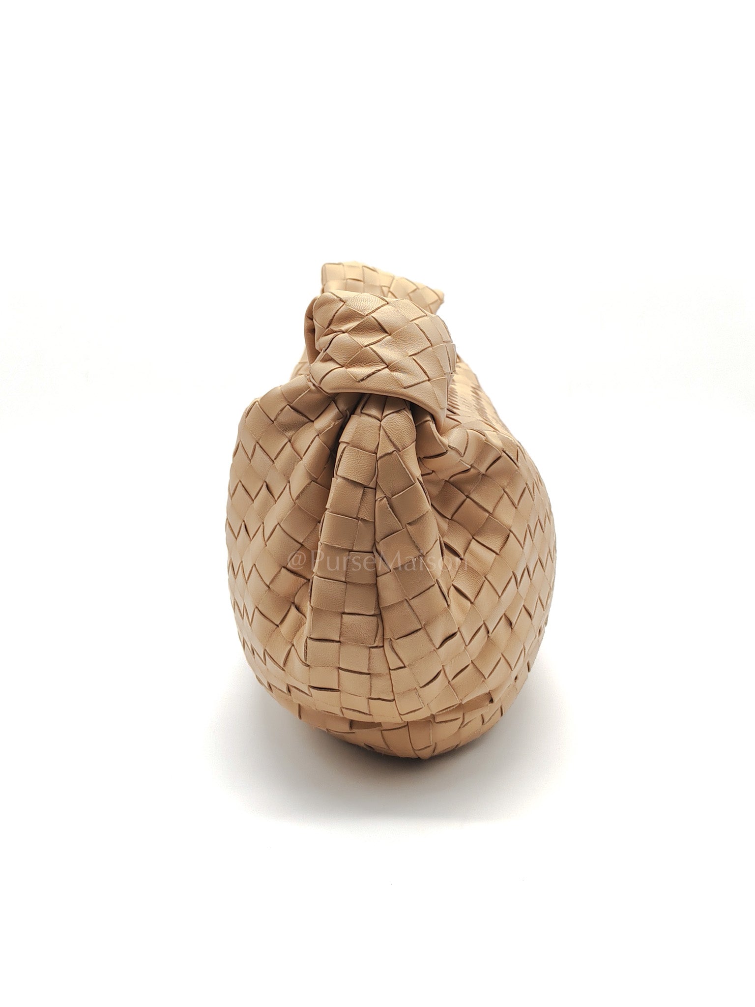 Jodie Medium in Beige Intrecciato Woven Leather Shoulder Bag | Purse Maison Luxury Bags Shop