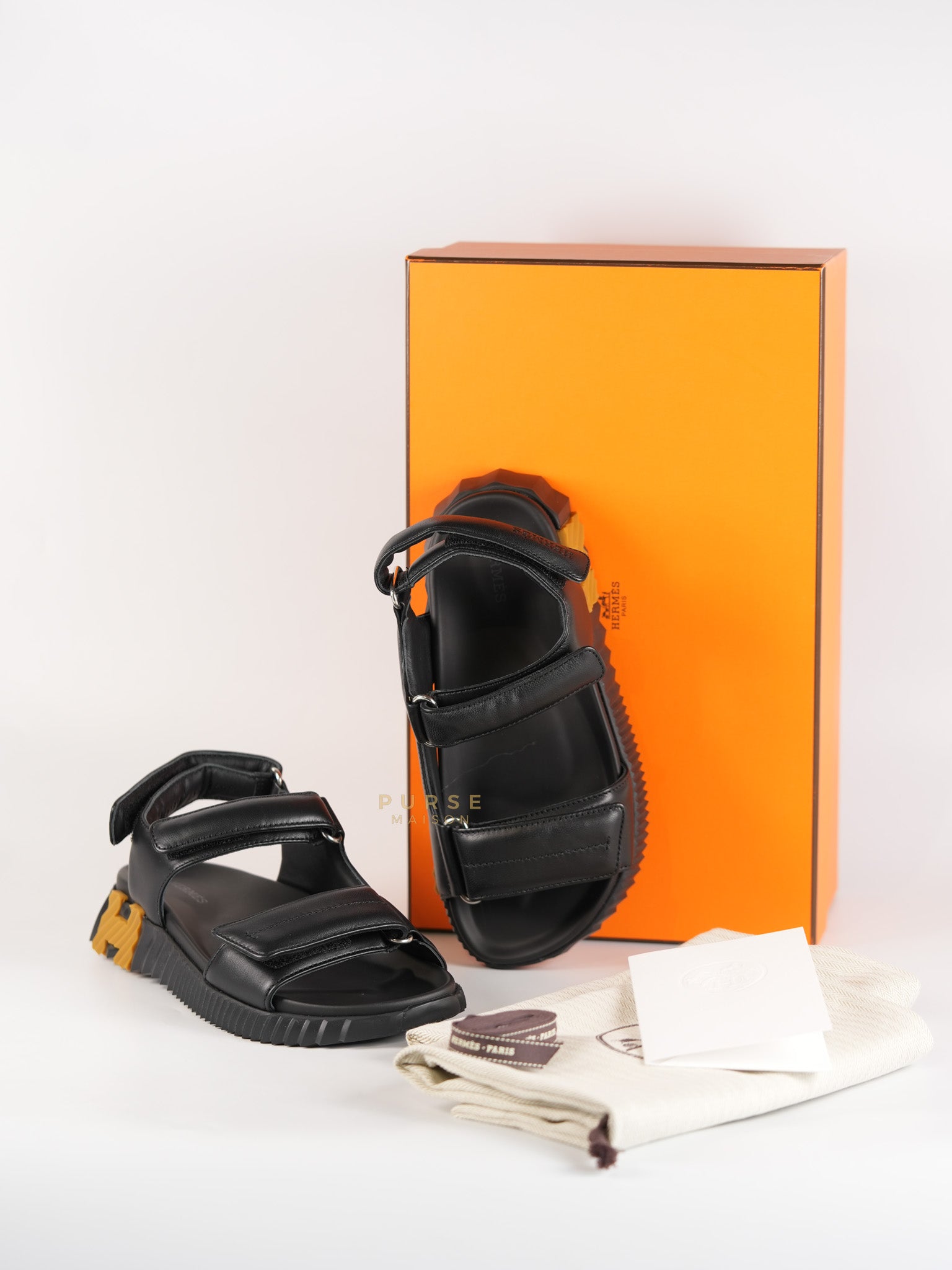 Junior Noir Sandals Size 36 EU (22.5cm) | Purse Maison Luxury Bags Shop