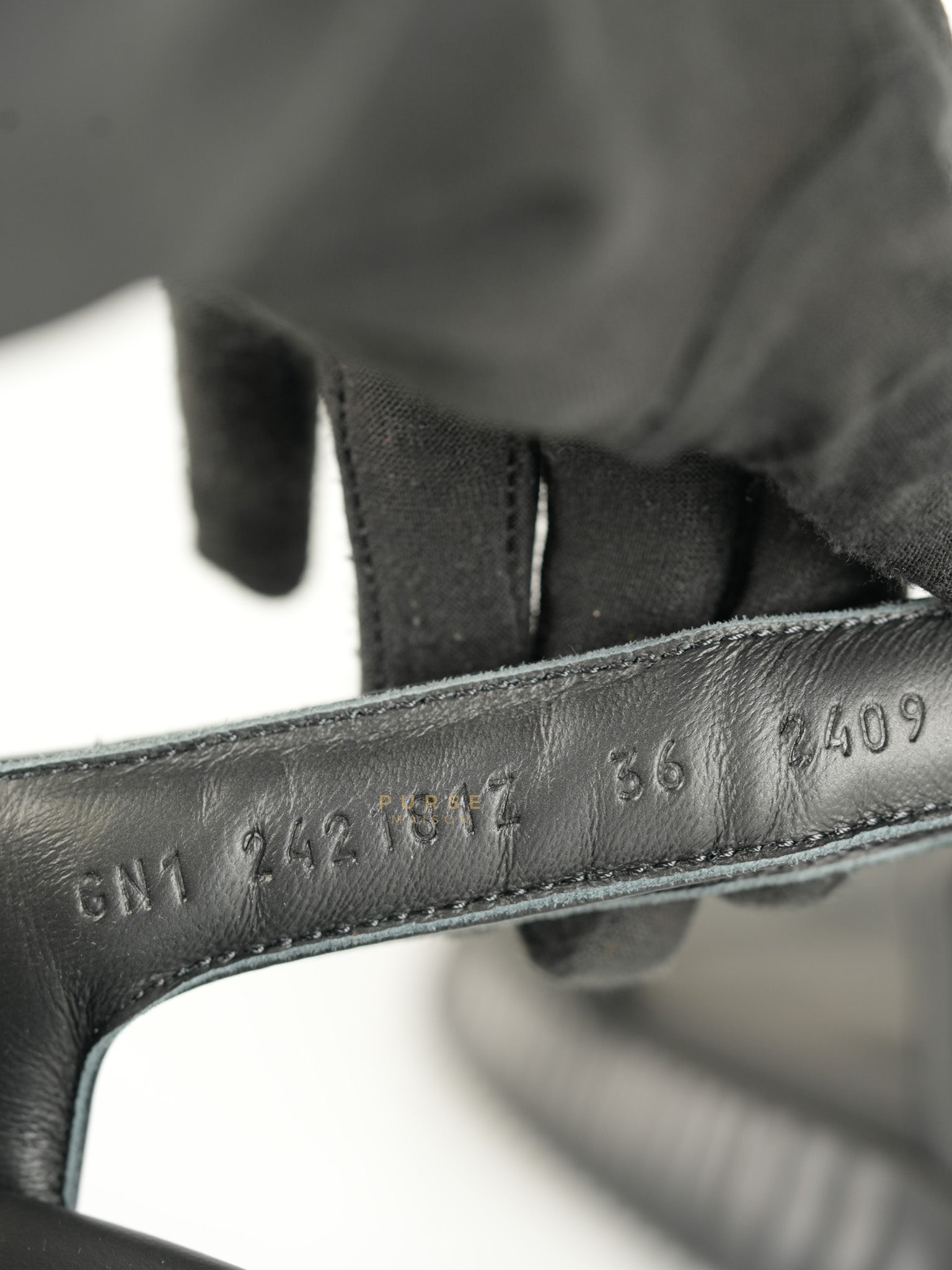 Junior Noir Sandals Size 36 EU (22.5cm) | Purse Maison Luxury Bags Shop