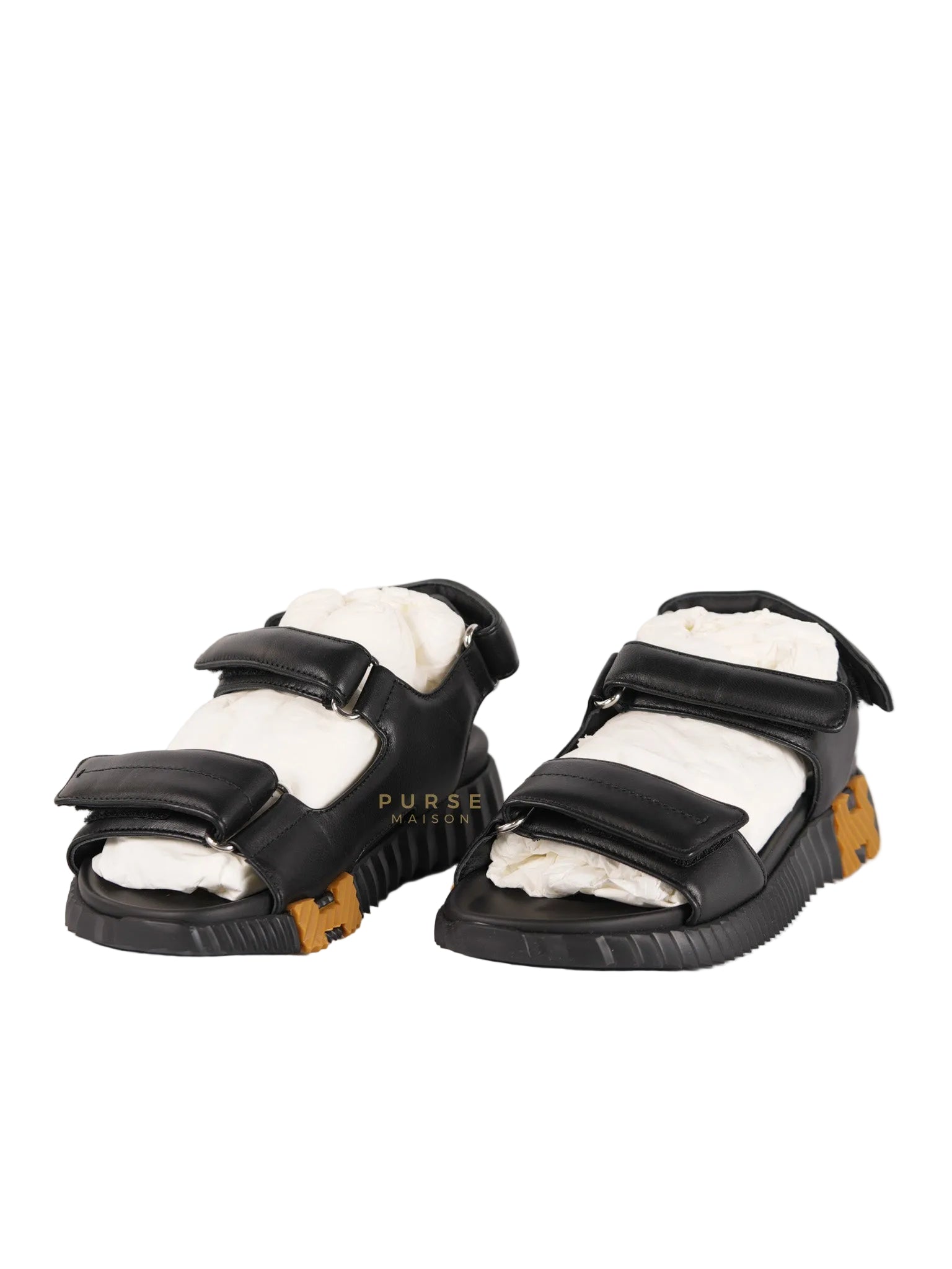 Junior Noir Sandals Size 36 EU (22.5cm) | Purse Maison Luxury Bags Shop
