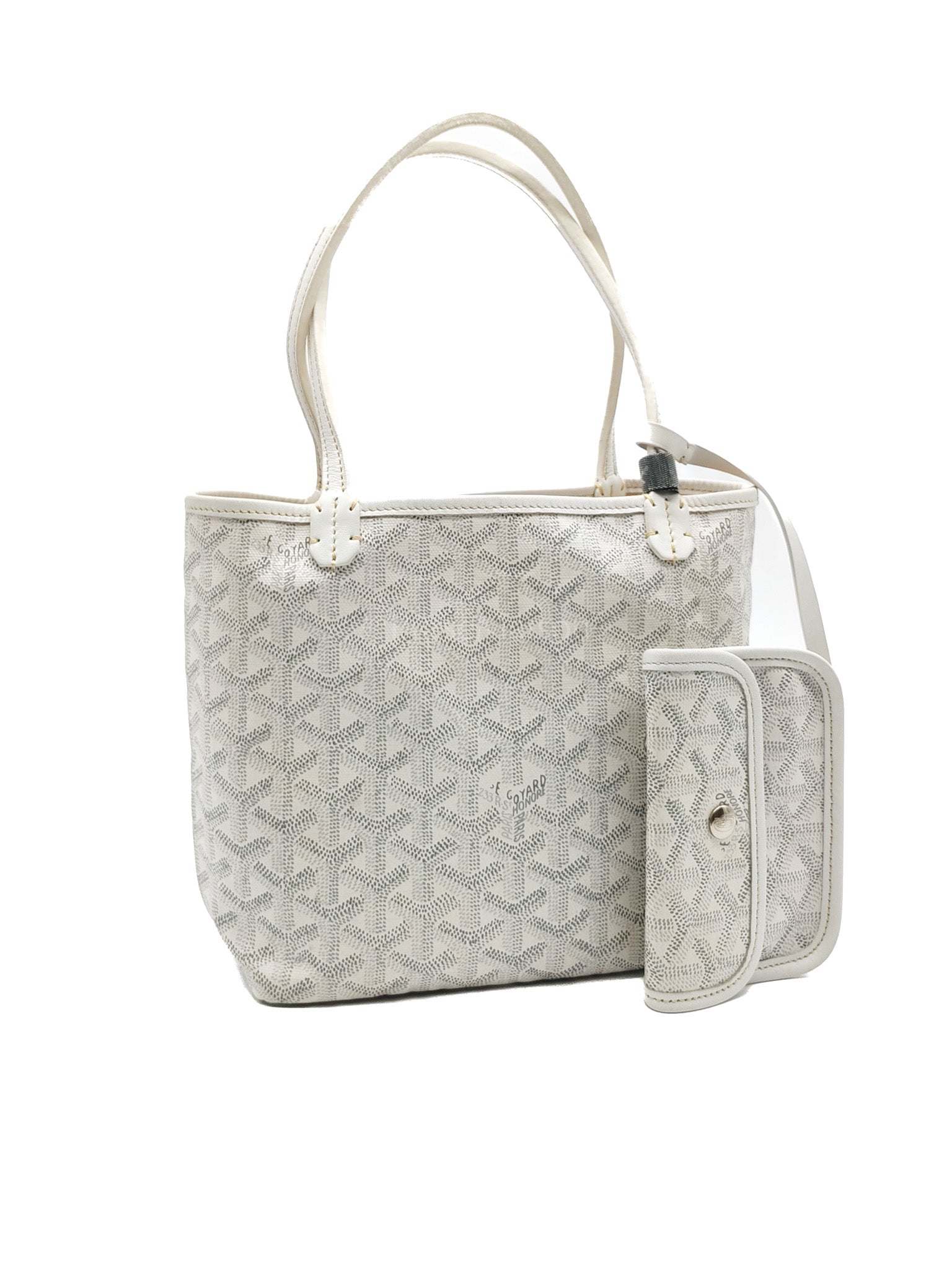 Junior Saint Louis in White Goyardine Canvas Tote Bag | Purse Maison Luxury Bags Shop